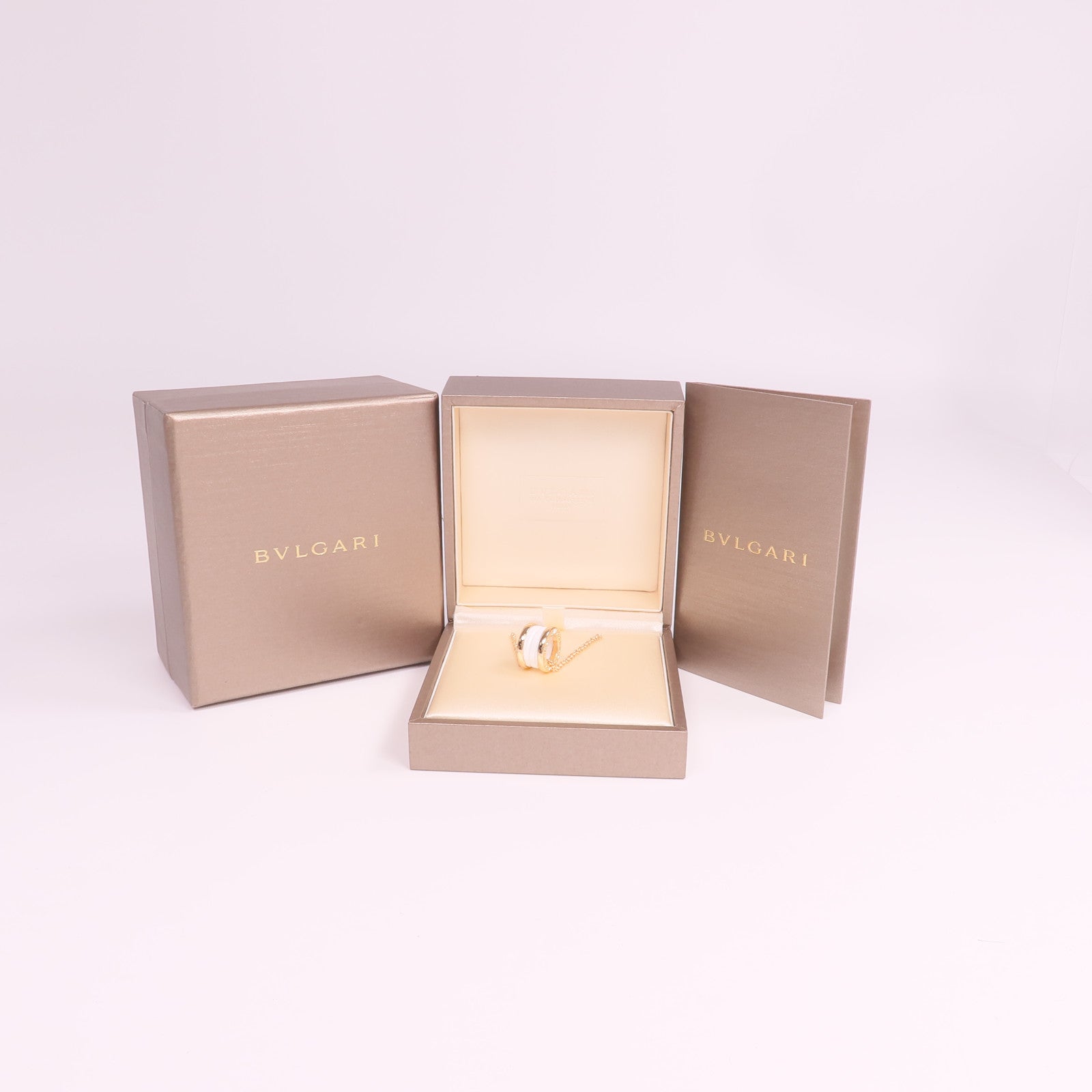 BVLGARI 18K玫瑰金/陶瓷B.zero1 Necklace項鍊