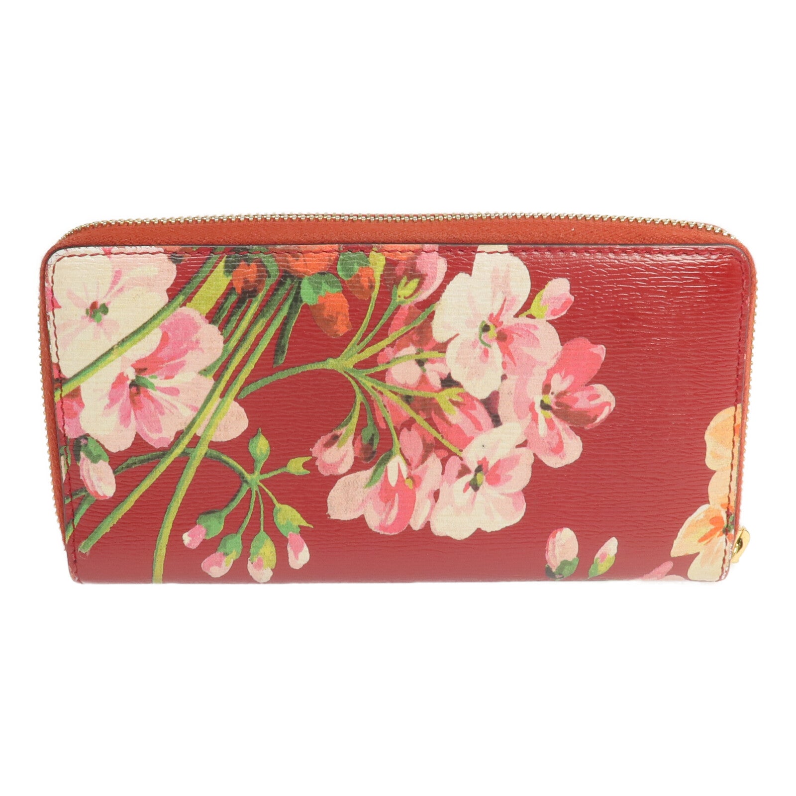 GUCCI 牛皮皮革Zipper Long Wallet金扣長錢包