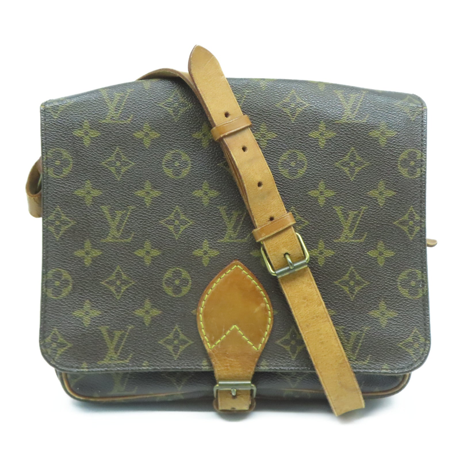 LOUIS VUITTON 【激減優惠】Monogram Cartouchiere GM金扣肩背袋啡色