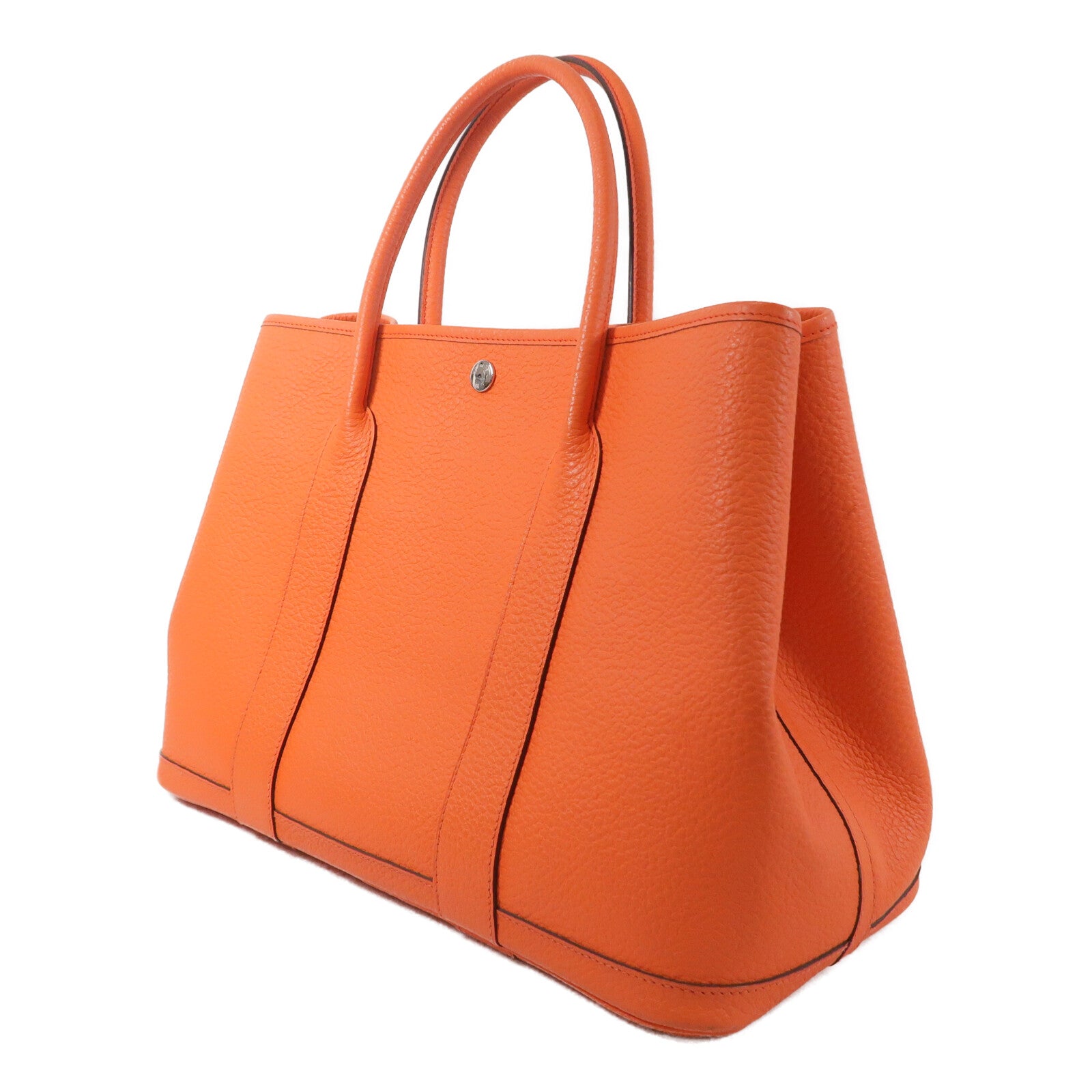 HERMES Negonda皮革Garden Party PM手挽袋Orange