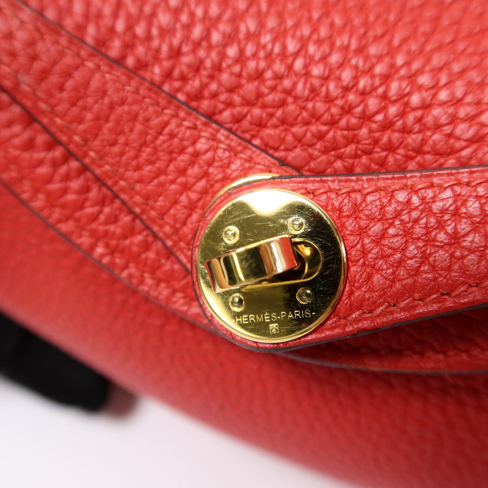 HERMES Clemence皮革Mini Lindy金扣手挽肩背兩用袋