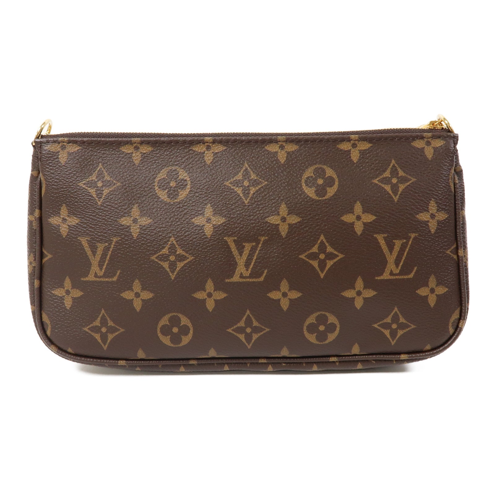 LOUIS VUITTON Monogram Multi Pochette金扣肩背袋啡色