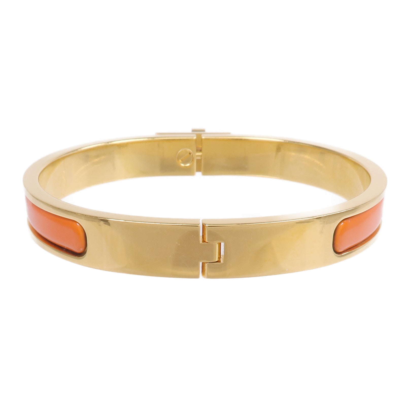 HERMES 金屬/琺瑯Mini Clic Kelly Bracelet手鐲