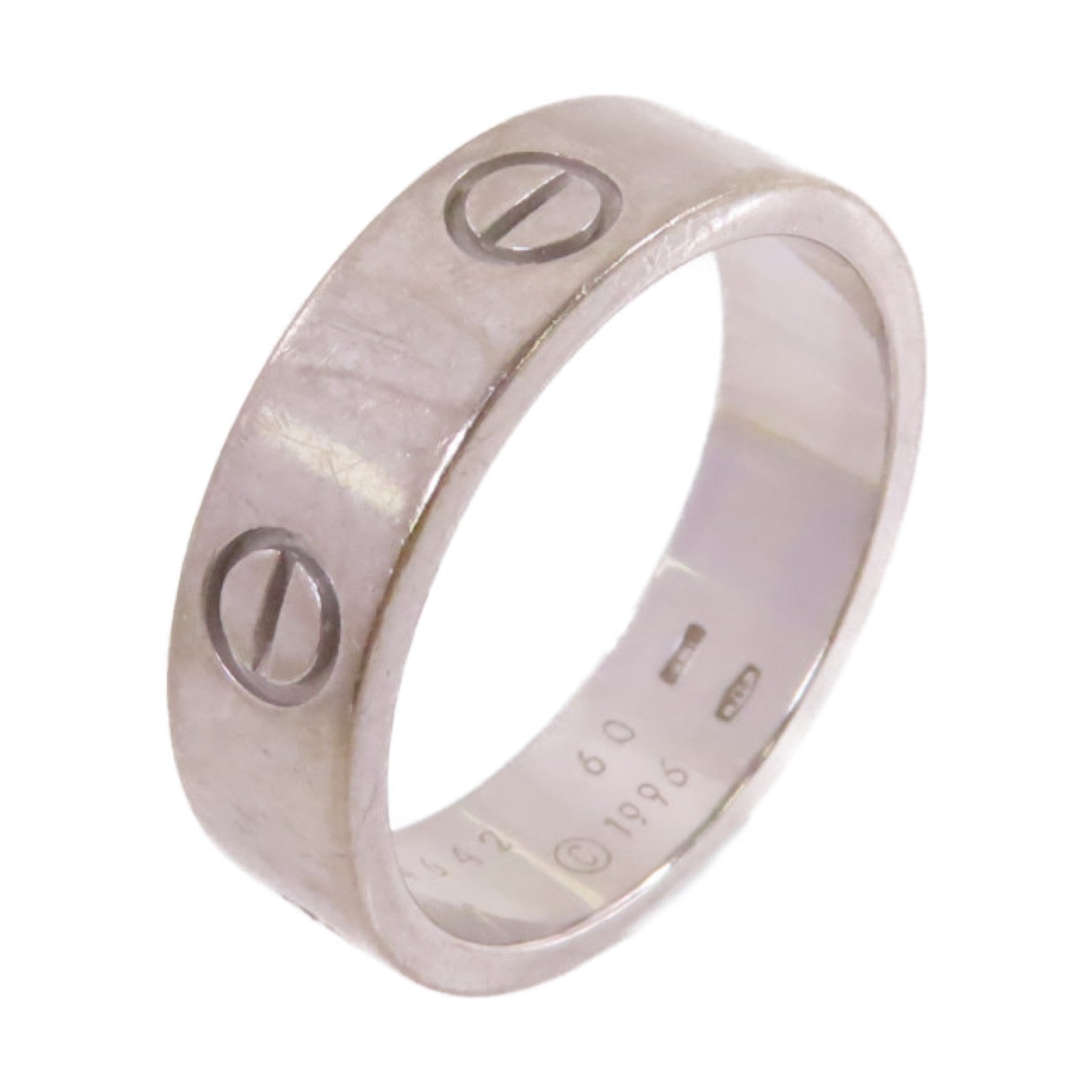 CARTIER 18K白金Love Ring戒指#60/US#9