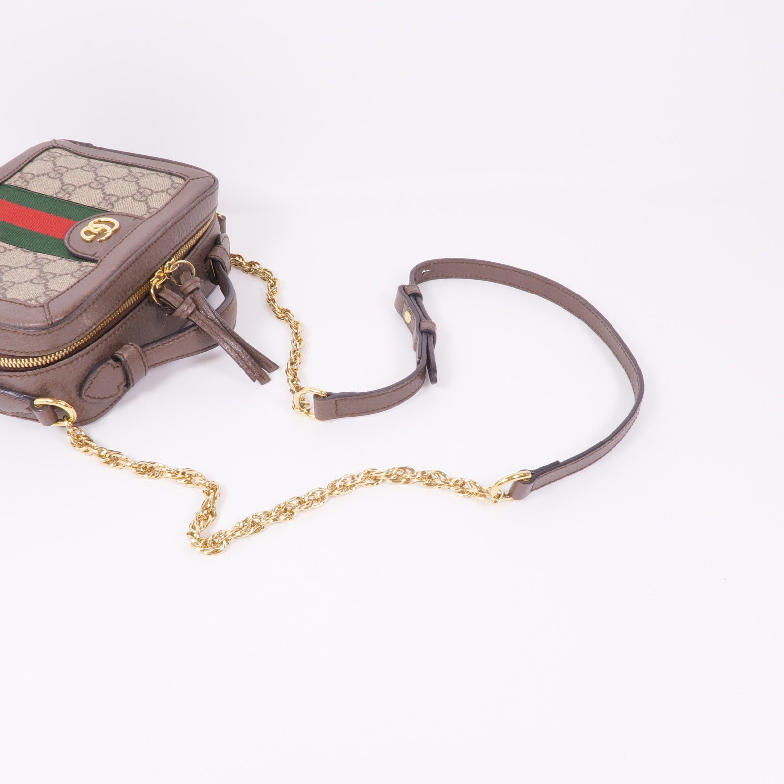 GUCCI 塗層帆布Ophidia GG Mini金扣手挽肩背兩用袋