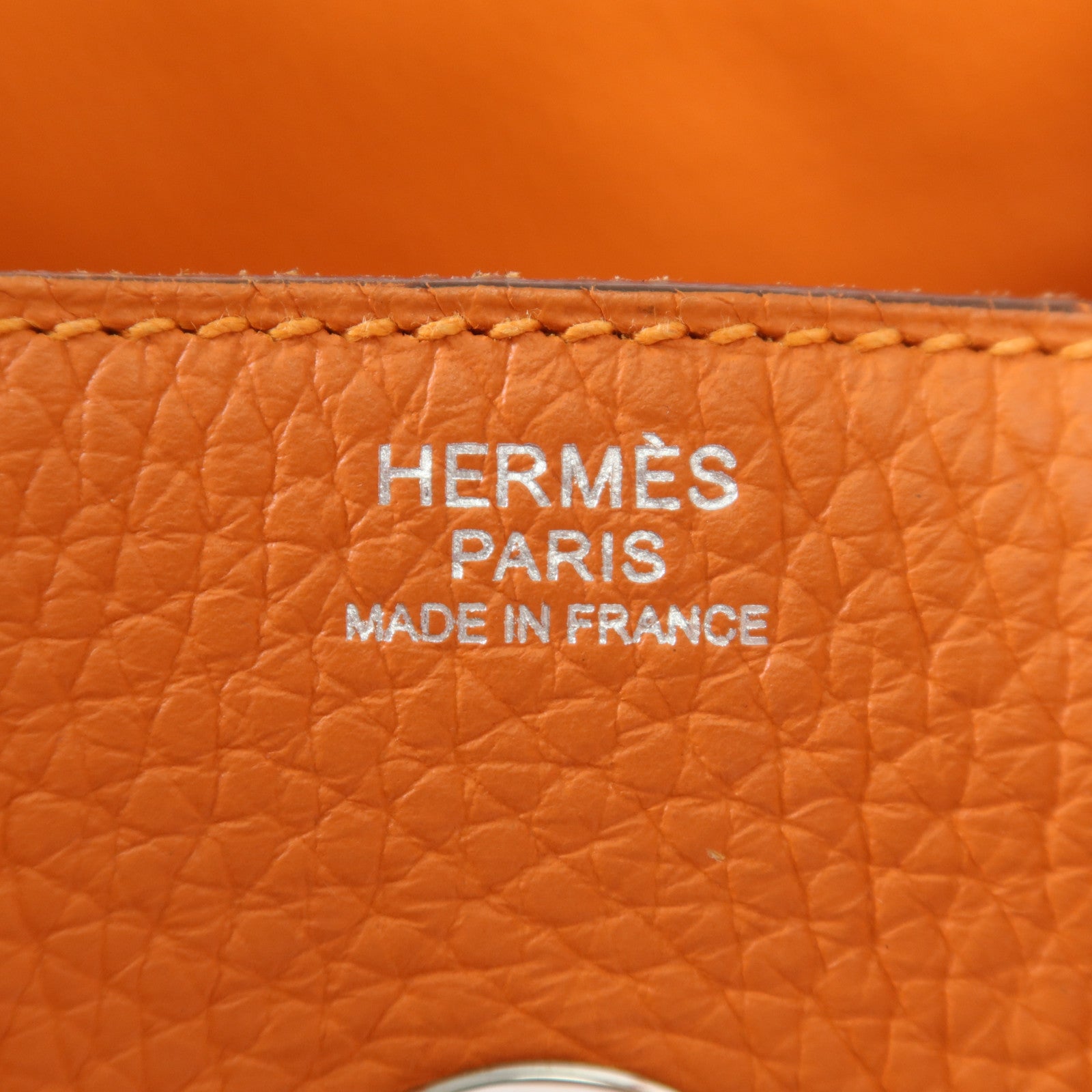 HERMES Clemence皮革Lindy 34銀扣手挽肩背兩用袋Feu