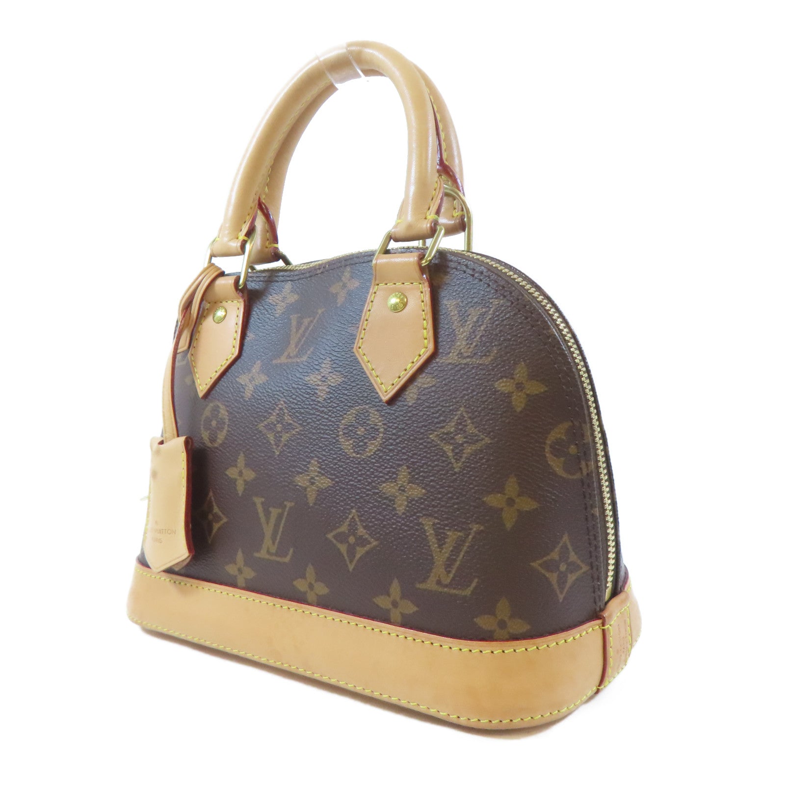 LOUIS VUITTON Monogram Alma BB金扣手挽肩背兩用袋啡色