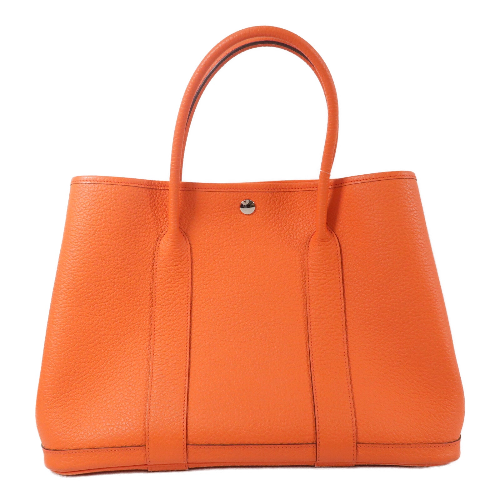 HERMES Negonda皮革Garden Party PM手挽袋Orange