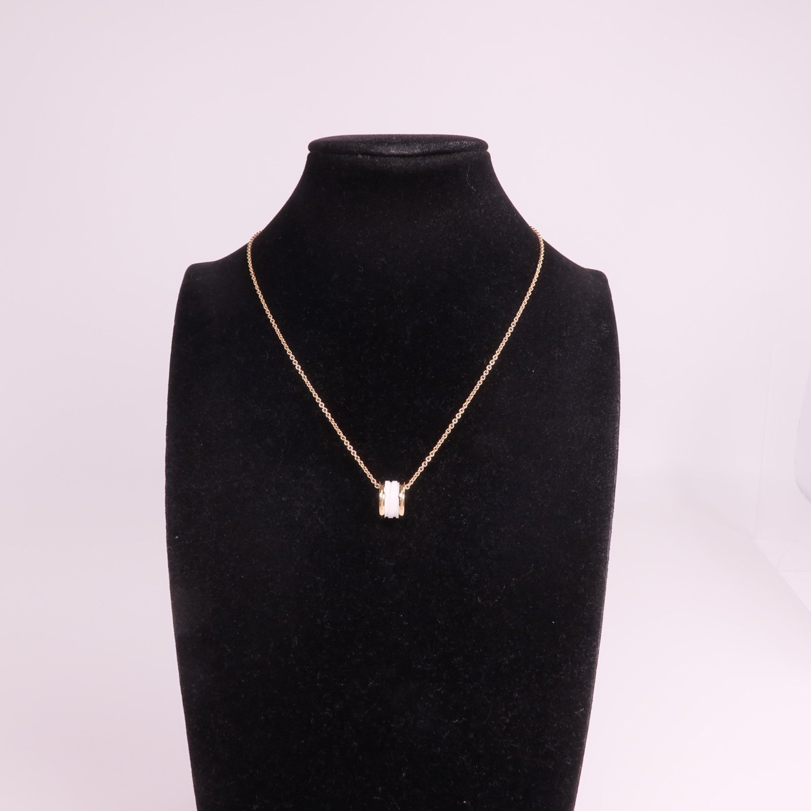 BVLGARI 18K玫瑰金/陶瓷B.zero1 Necklace項鍊