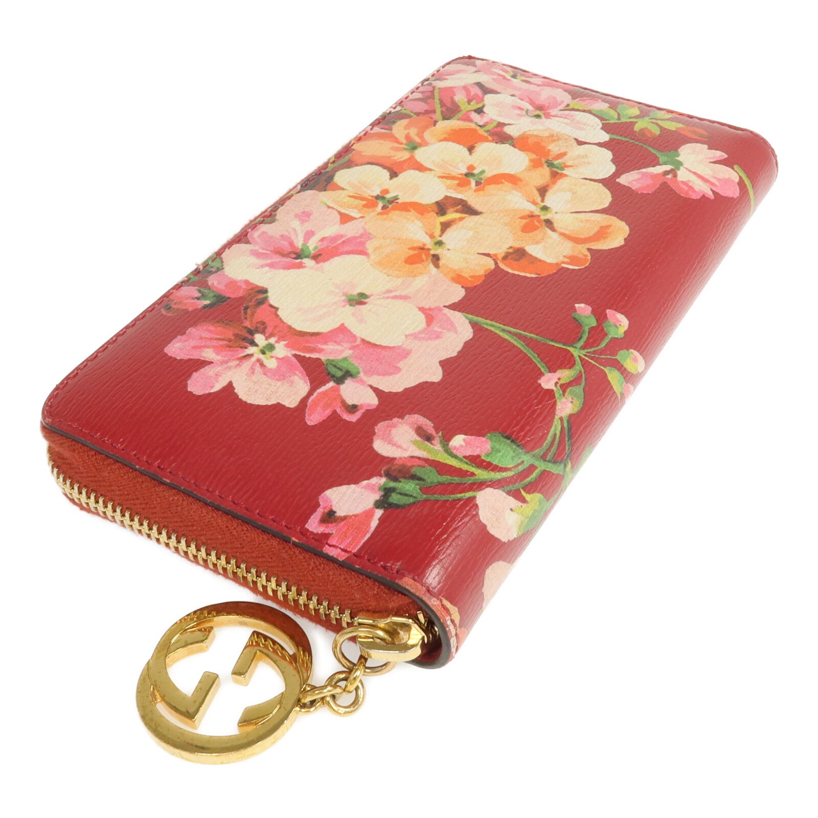 GUCCI 牛皮皮革Zipper Long Wallet金扣長錢包