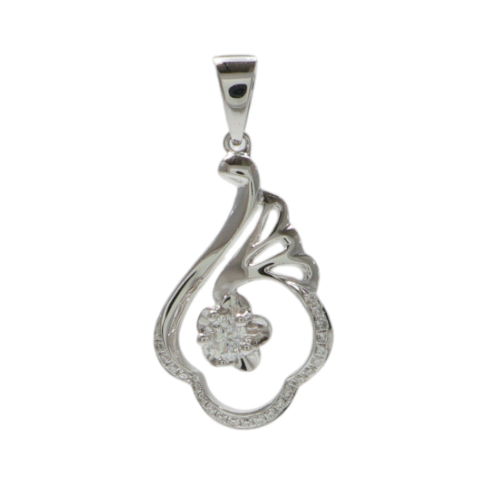 JEWELRY 18K白金Diamond Pendant鑽石吊墜