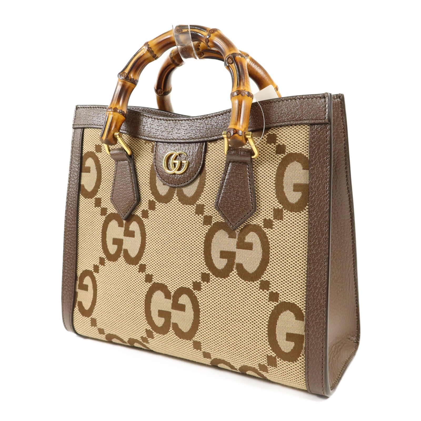 GUCCI 帆布Diana Bamboo Tote Bag金扣手挽肩背兩用袋– Brand Off