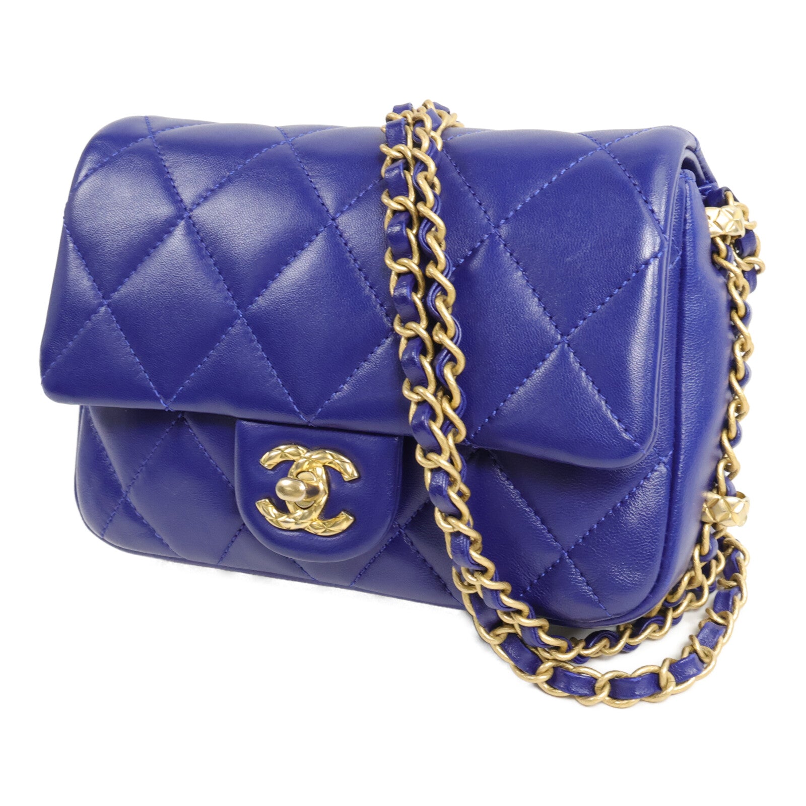 CHANEL 羊皮皮革Chain Shoulder Bag鏈帶肩背袋