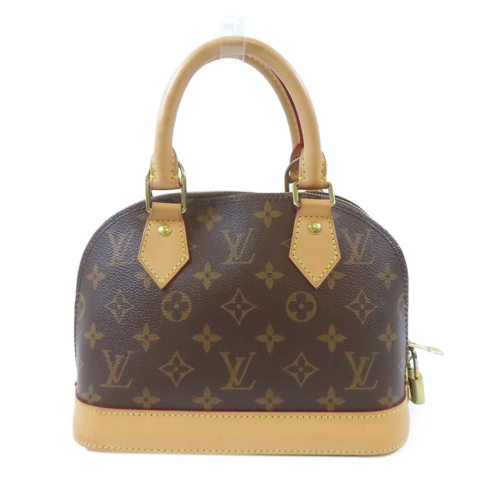 LOUIS VUITTON Monogram Alma BB金扣手挽肩背兩用袋啡色