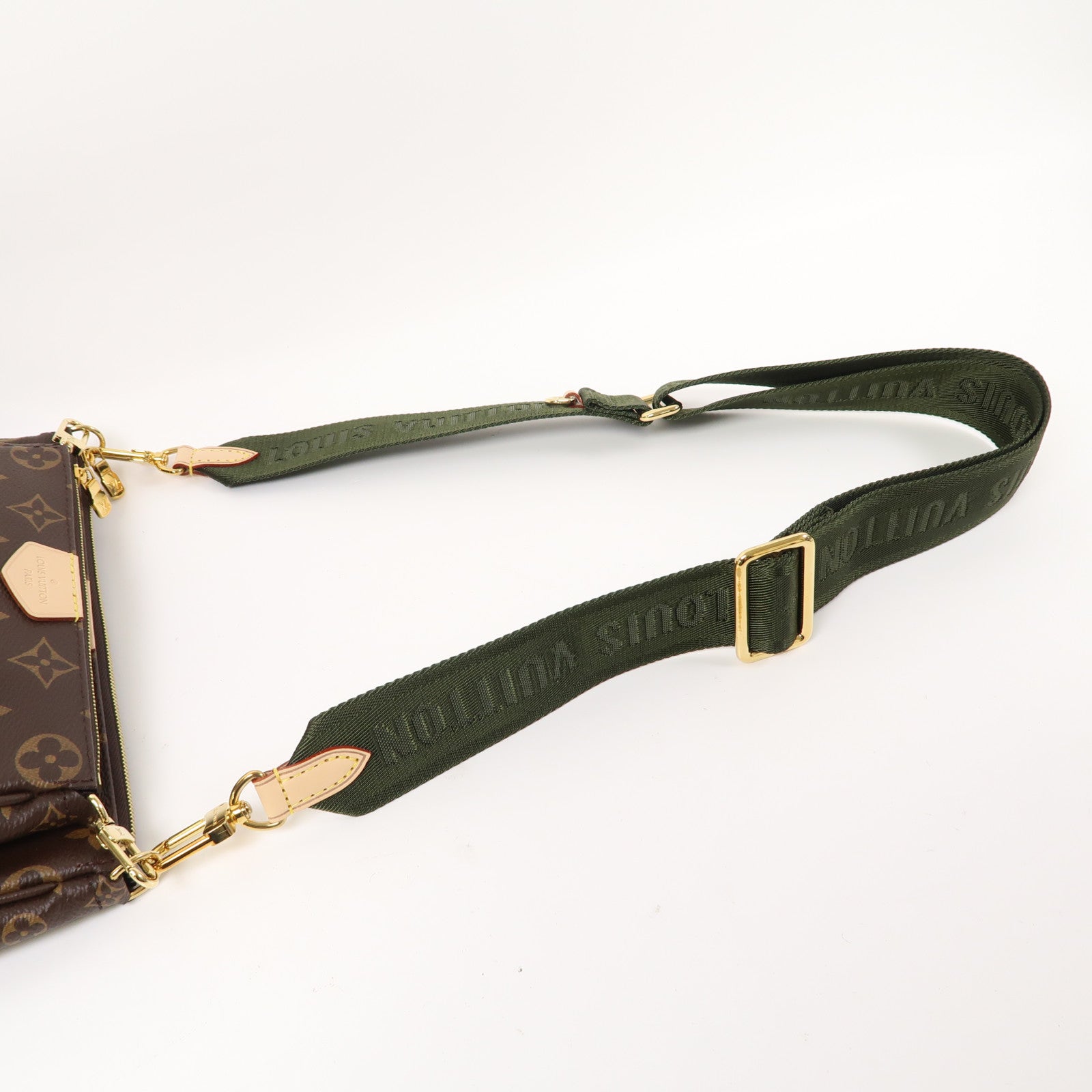 LOUIS VUITTON Monogram Multi Pochette金扣肩背袋啡色