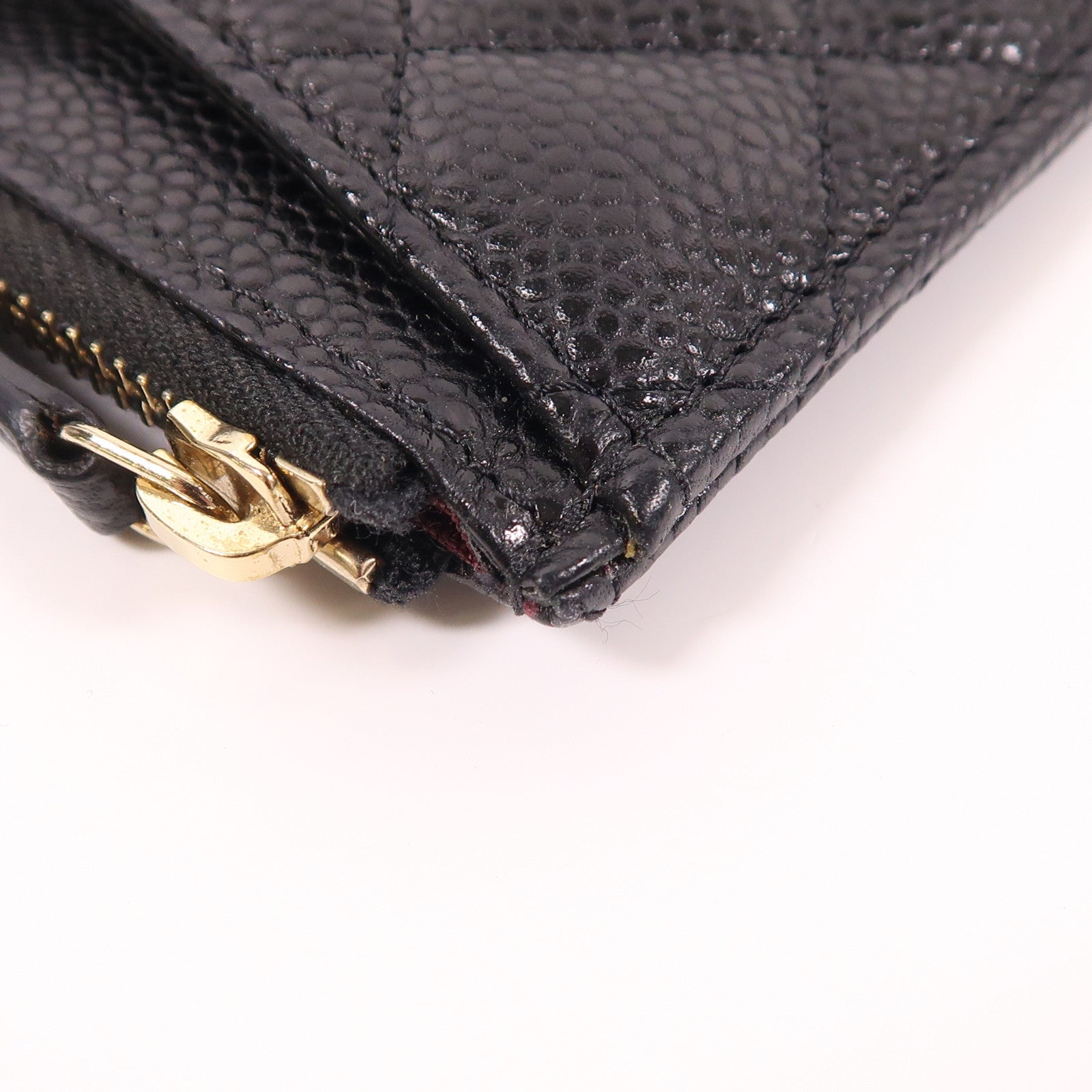 CHANEL 牛皮皮革Long Wallet金扣長錢包