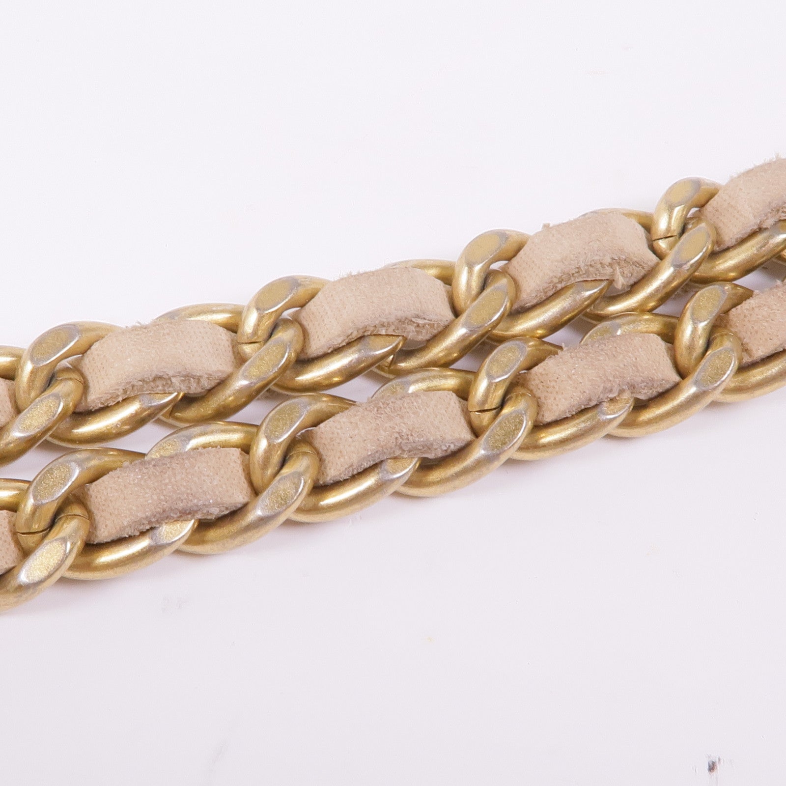 CHANEL 牛皮皮革Flap Bag金扣鏈帶肩背袋