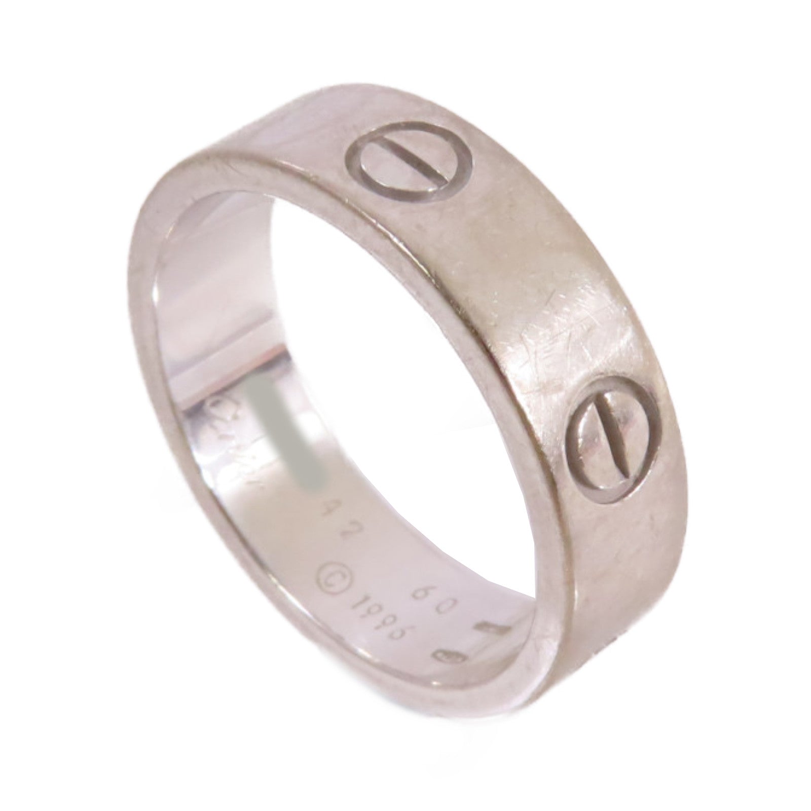 CARTIER 18K白金Love Ring戒指#60/US#9
