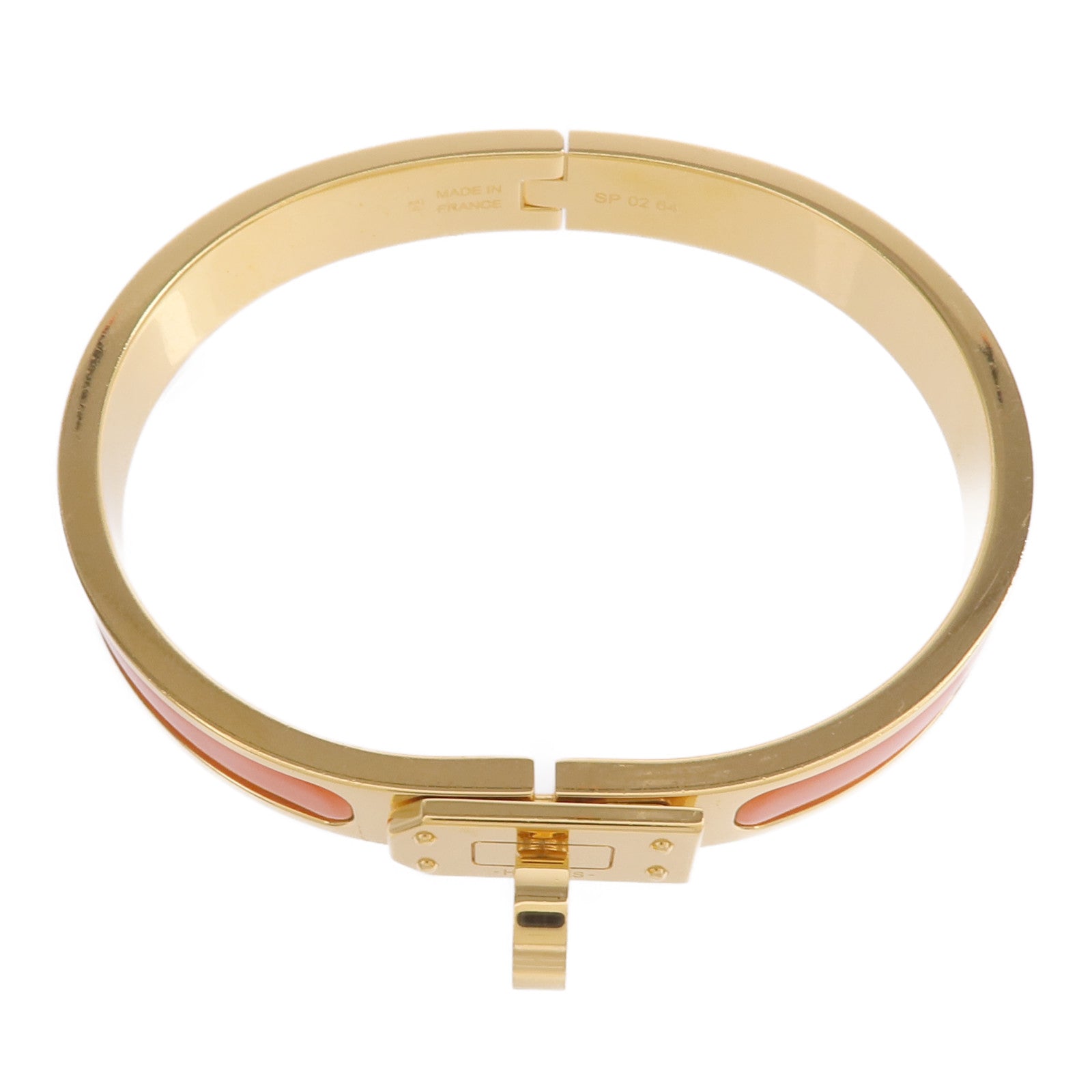 HERMES 金屬/琺瑯Mini Clic Kelly Bracelet手鐲