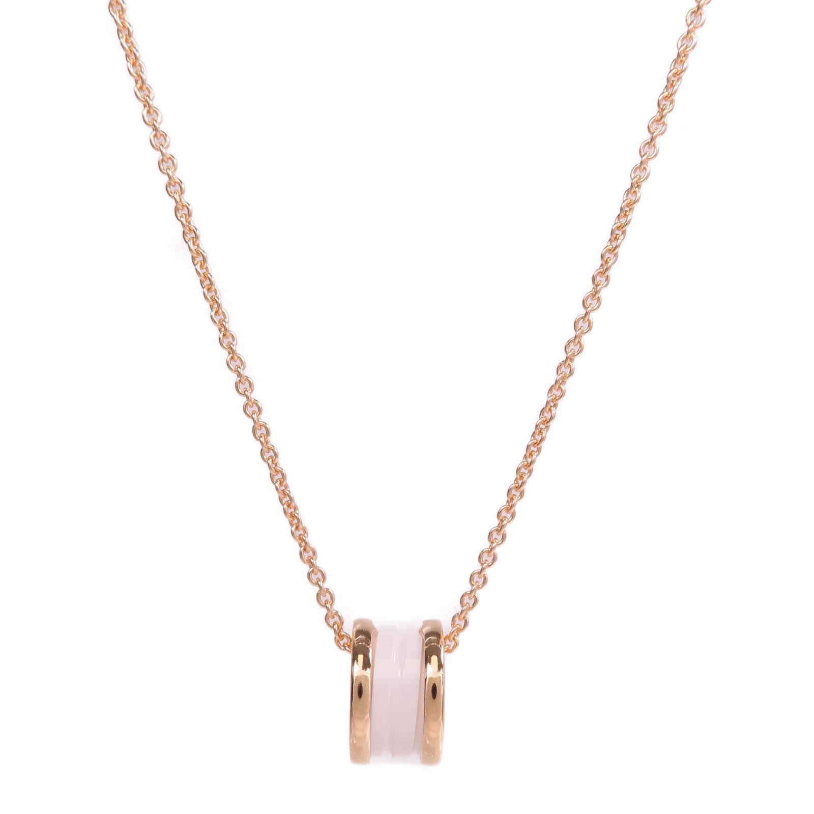 BVLGARI 18K玫瑰金/陶瓷B.zero1 Necklace項鍊