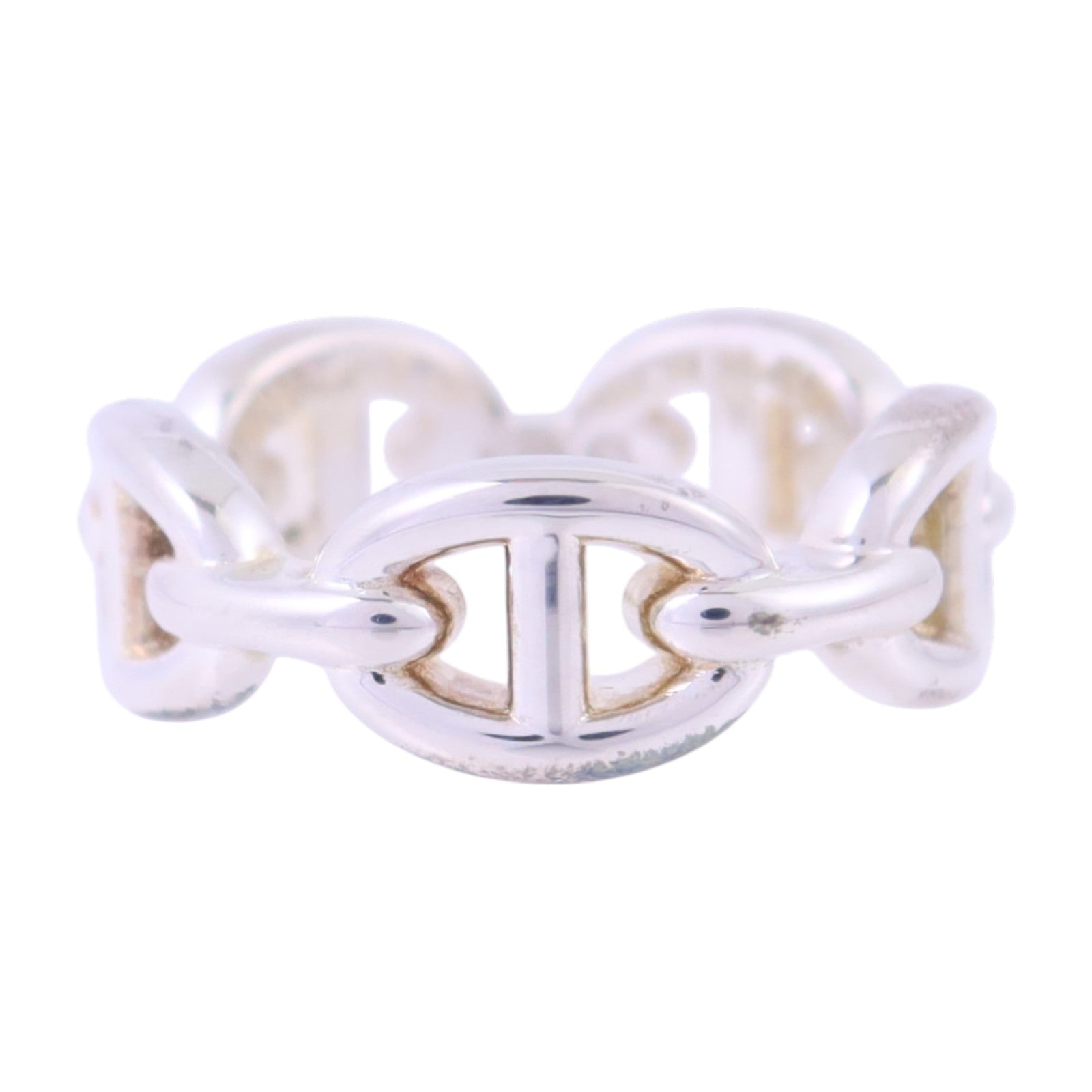 HERMES 925純銀Chaine D'Ancre Ring戒指#51/US#5.75