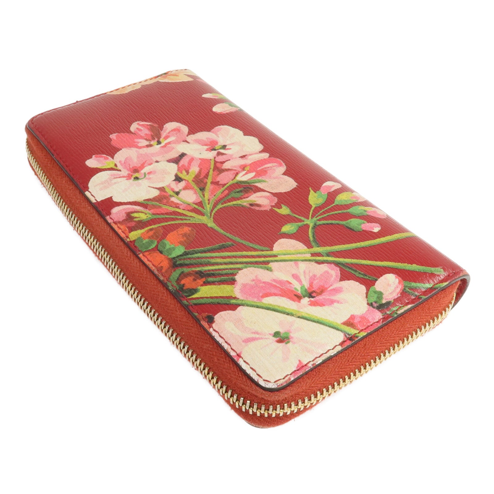 GUCCI 牛皮皮革Zipper Long Wallet金扣長錢包