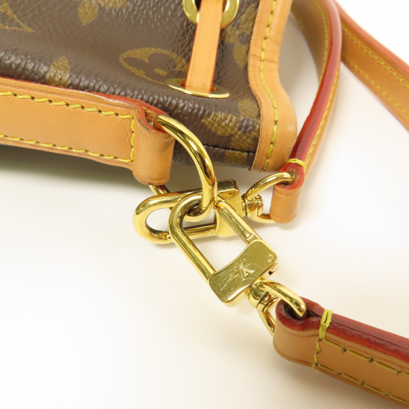 LOUIS VUITTON Monogram Nano Noe金扣手挽肩背兩用袋