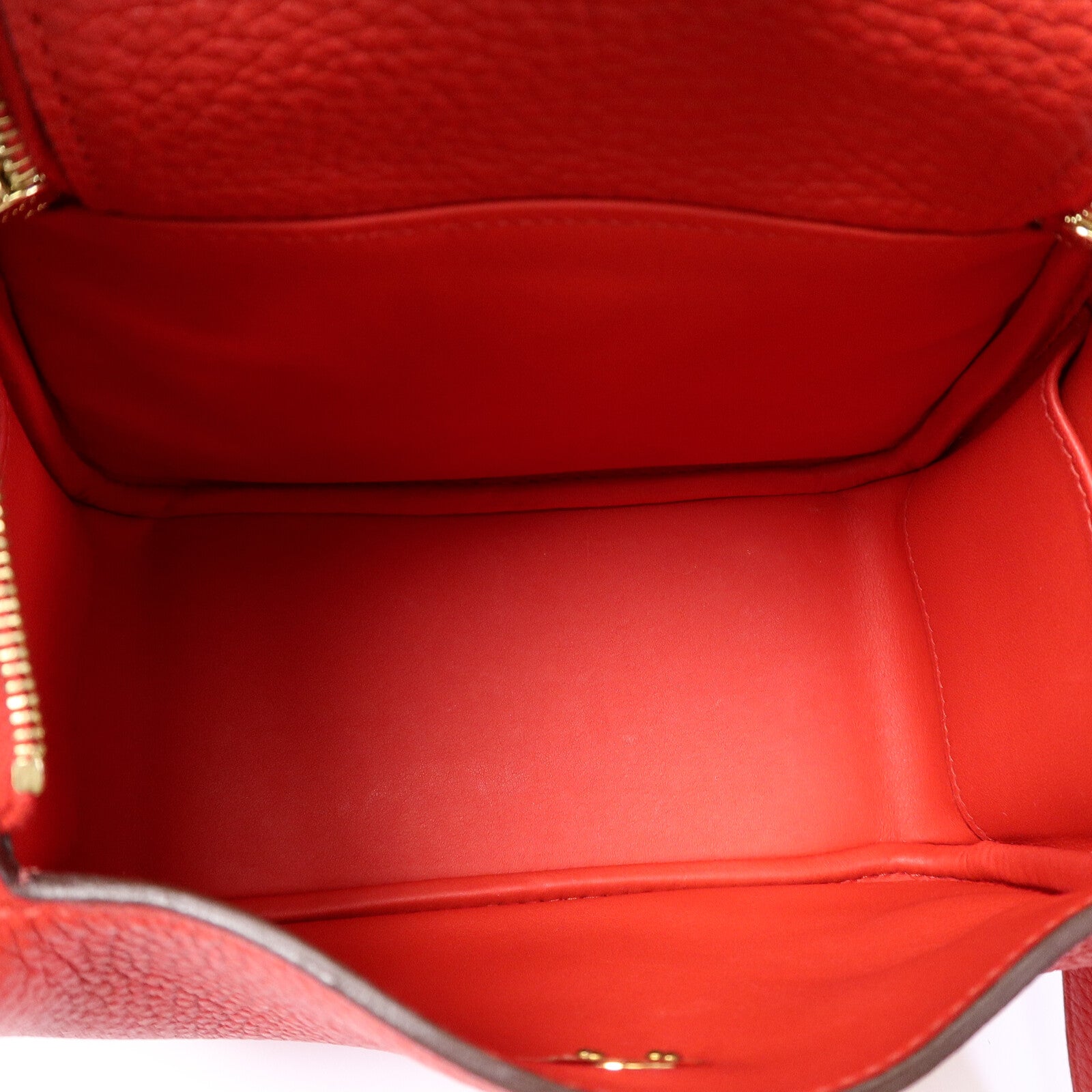 HERMES Clemence皮革Mini Lindy金扣手挽肩背兩用袋