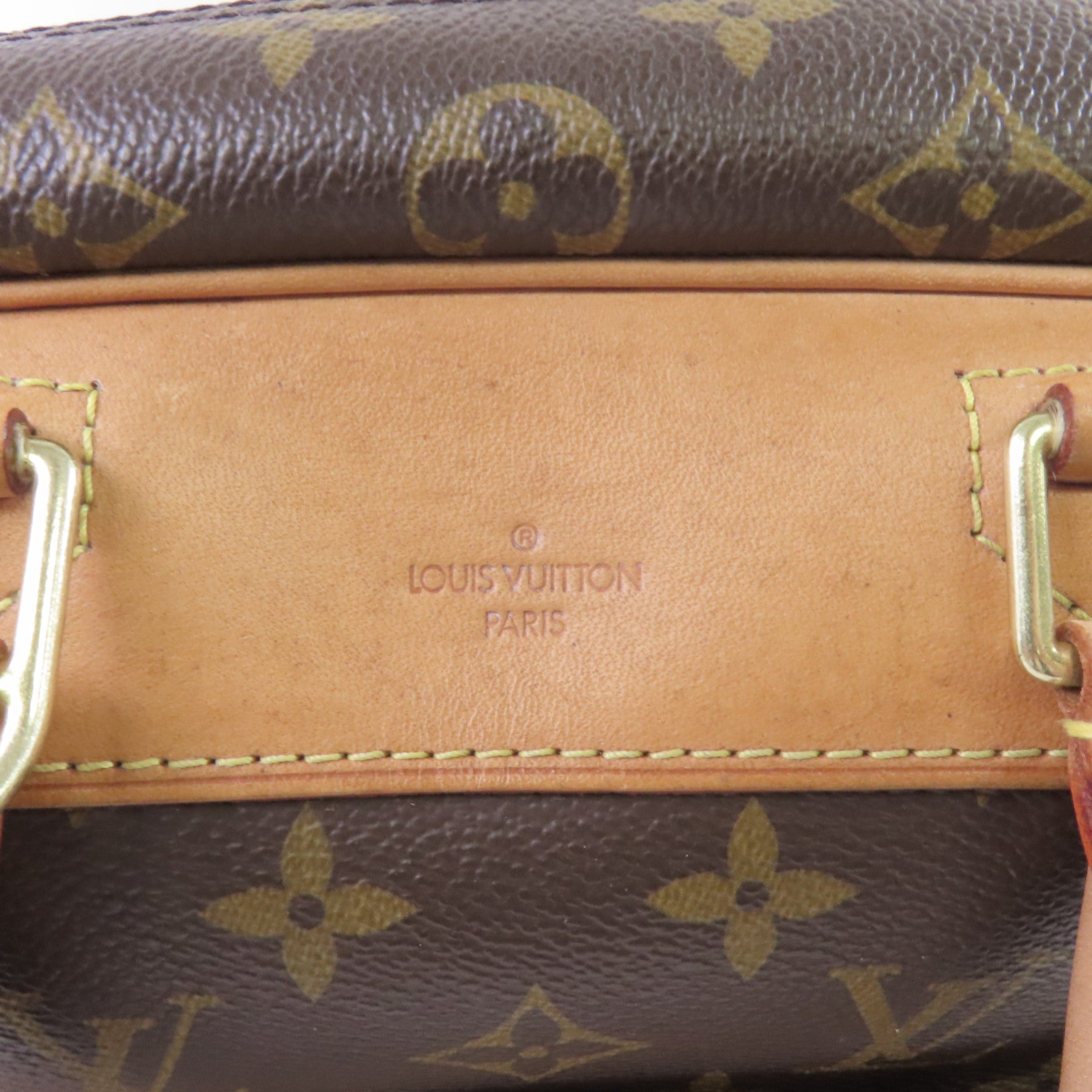 LOUIS VUITTON 【激減優惠】Monogram Deauville Hand Bag金扣手挽袋啡色