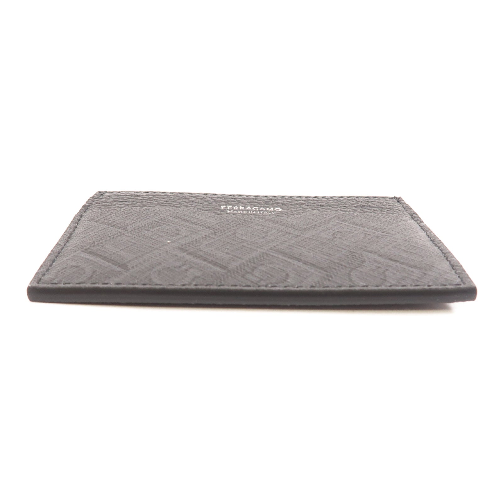 Salvatore Ferragamo 塗層帆布/牛皮皮革Card Case卡片套黑色