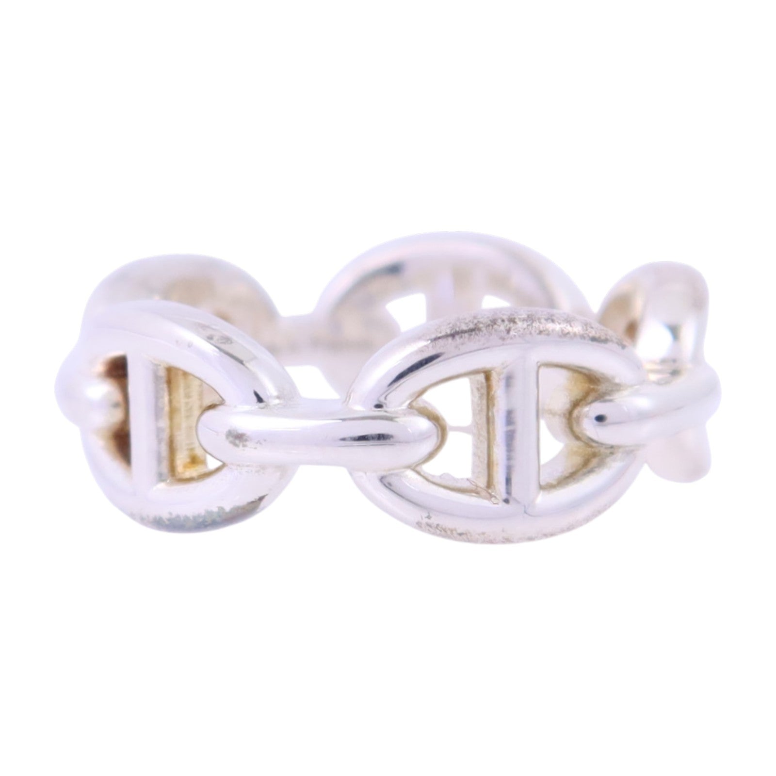 HERMES 925純銀Chaine D'Ancre Ring戒指#51/US#5.75
