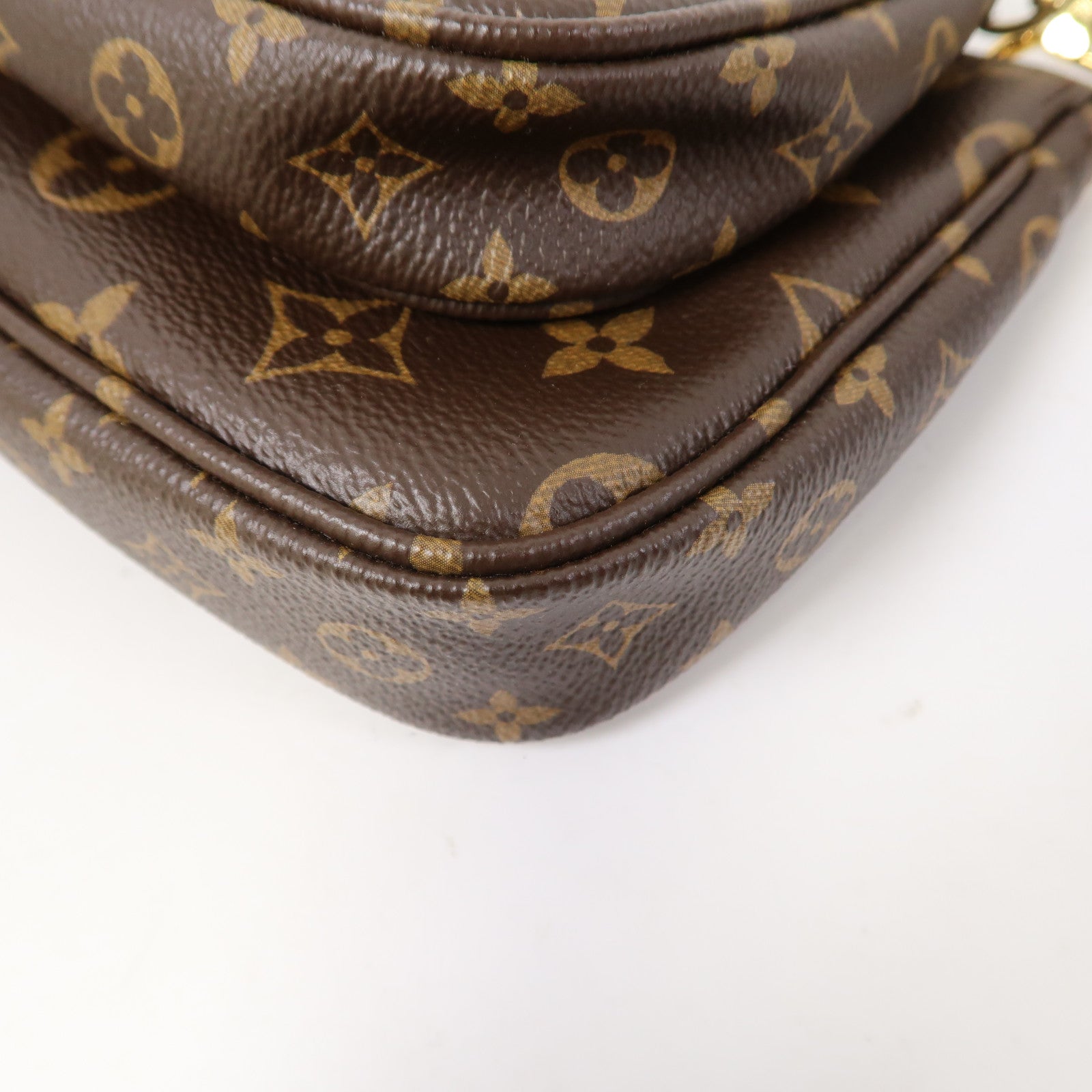 LOUIS VUITTON Monogram Multi Pochette金扣肩背袋啡色