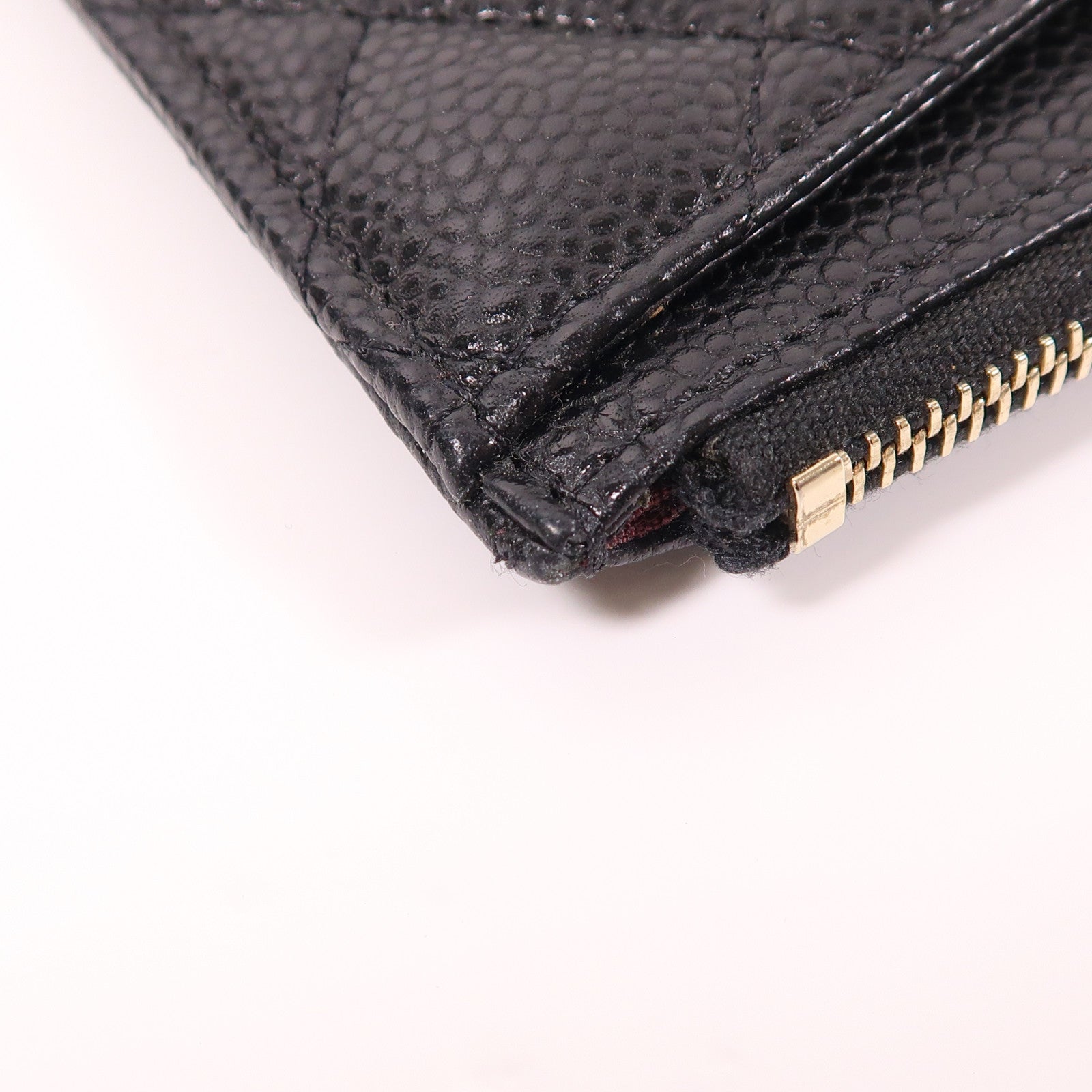 CHANEL 牛皮皮革Long Wallet金扣長錢包