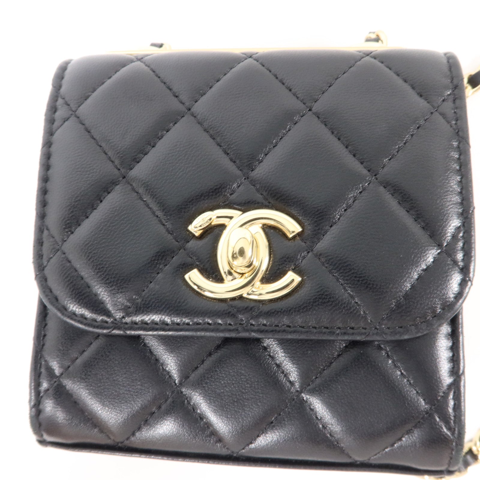 CHANEL 羊皮皮革Trendy CC Mini Wallet On Chain鏈帶肩背袋