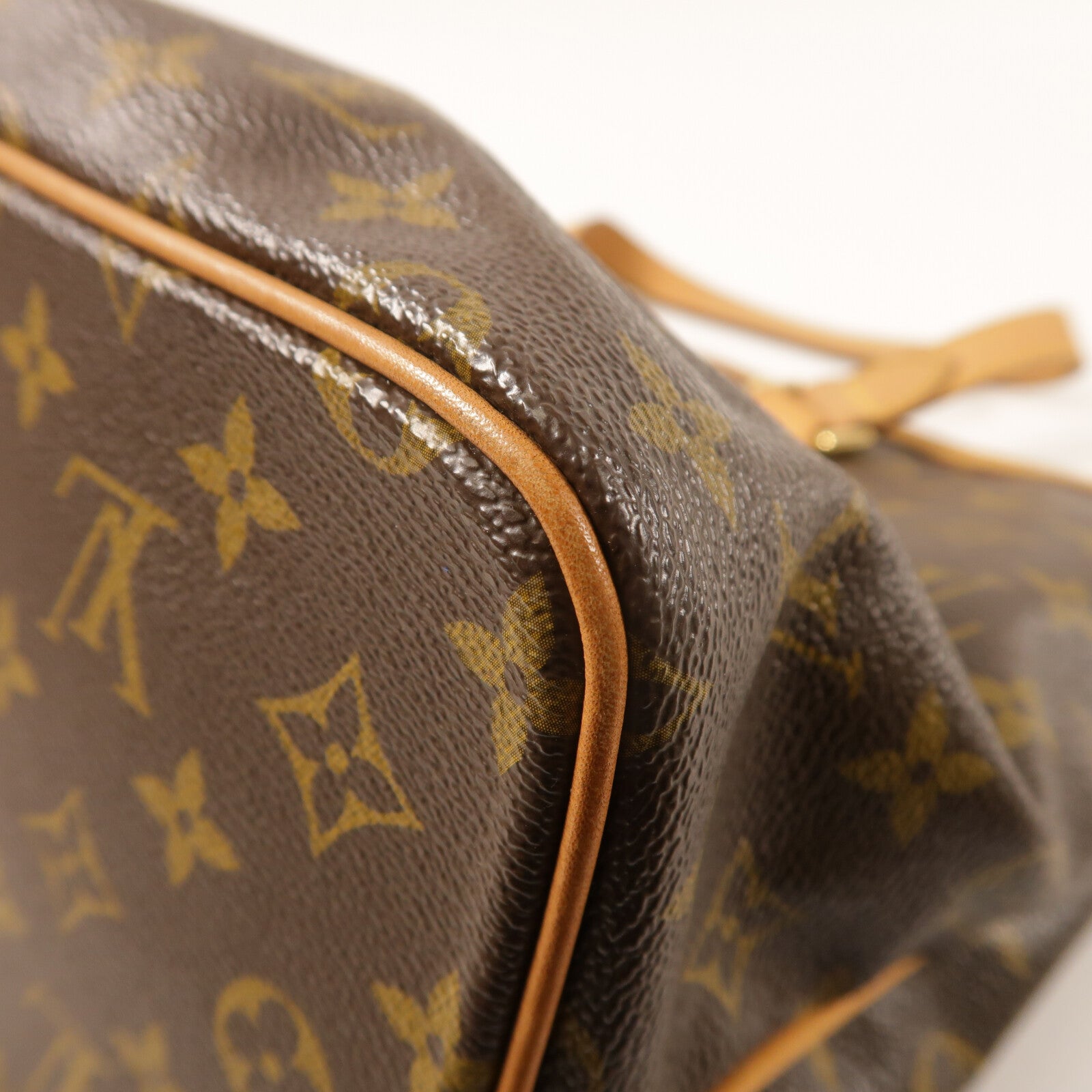 LOUIS VUITTON Monogram Palermo PM金扣手挽肩背兩用袋棕色