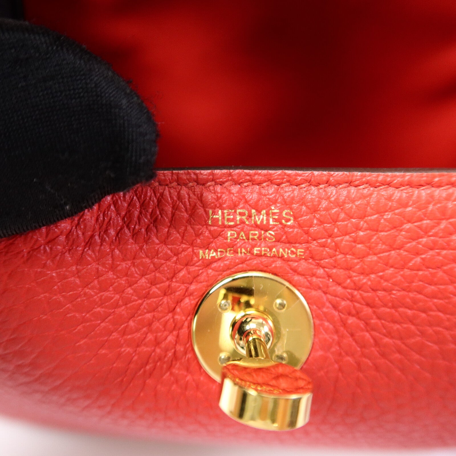 HERMES Clemence皮革Mini Lindy金扣手挽肩背兩用袋