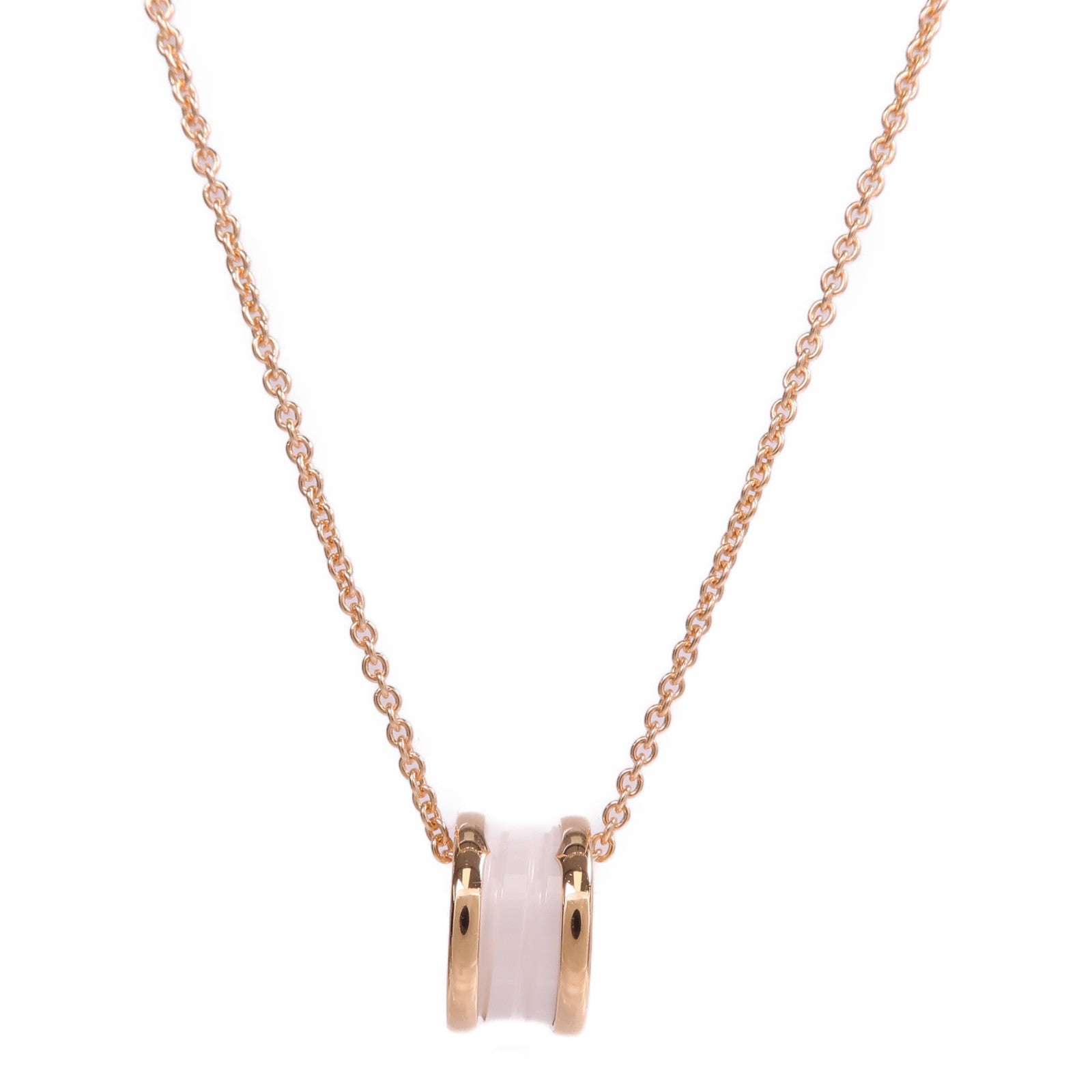BVLGARI 18K玫瑰金/陶瓷B.zero1 Necklace項鍊