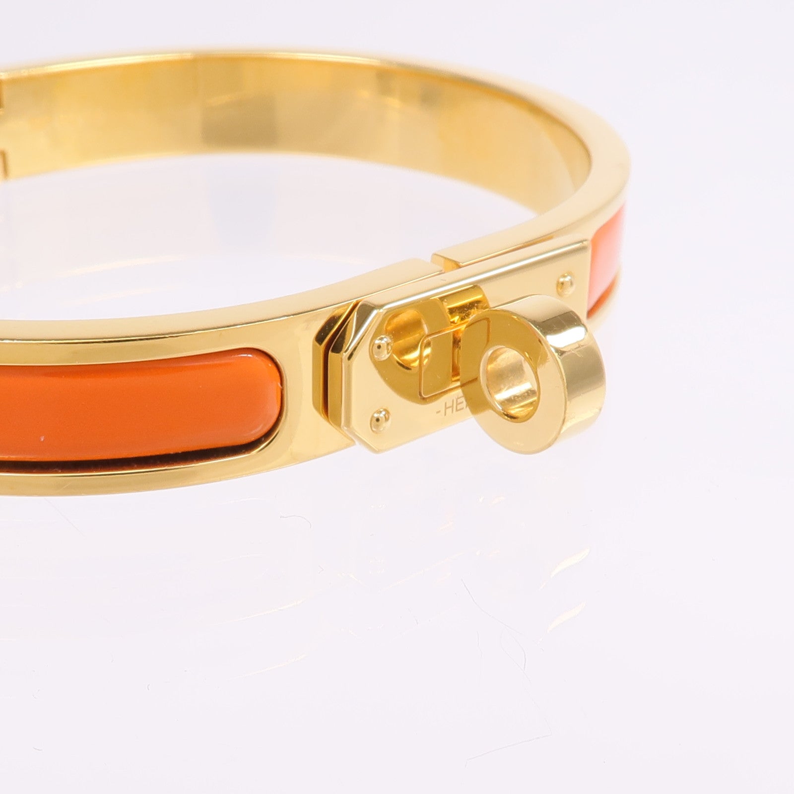 HERMES 金屬/琺瑯Mini Clic Kelly Bracelet手鐲