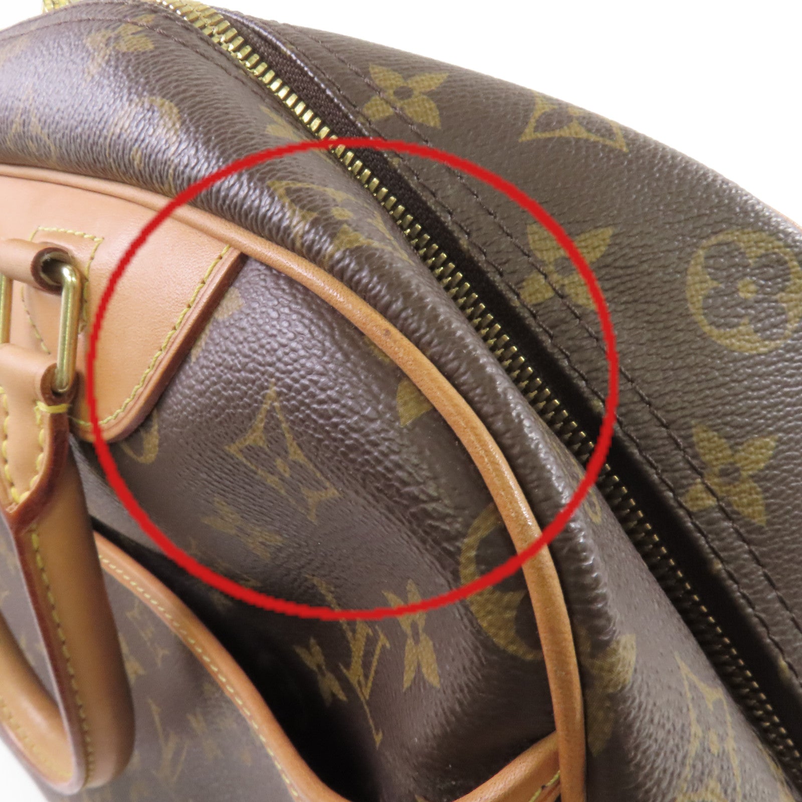 LOUIS VUITTON 【激減優惠】Monogram Deauville Hand Bag金扣手挽袋啡色