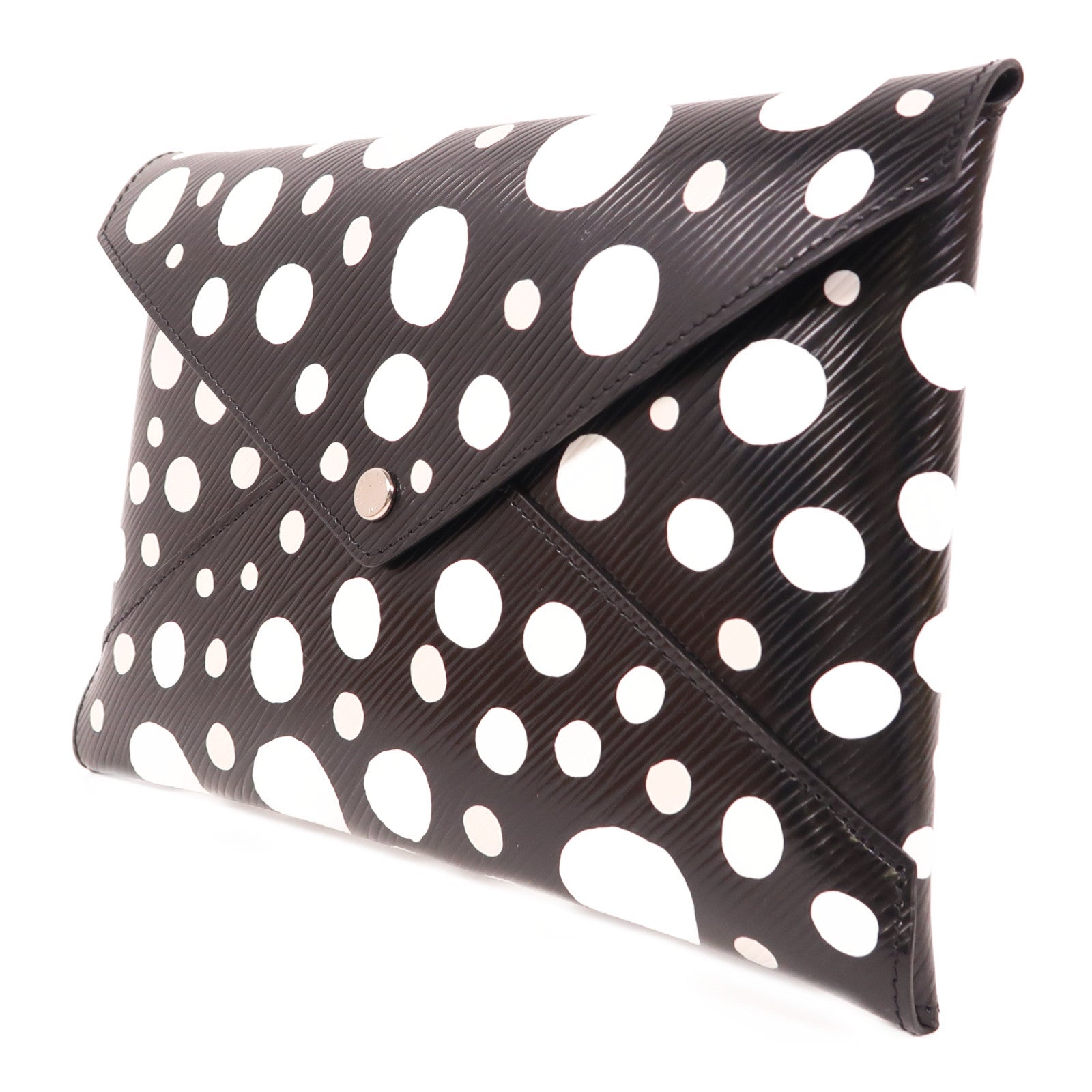 LOUIS VUITTON Epi LV X Yayoi Kusama Pochette銀扣手拿包