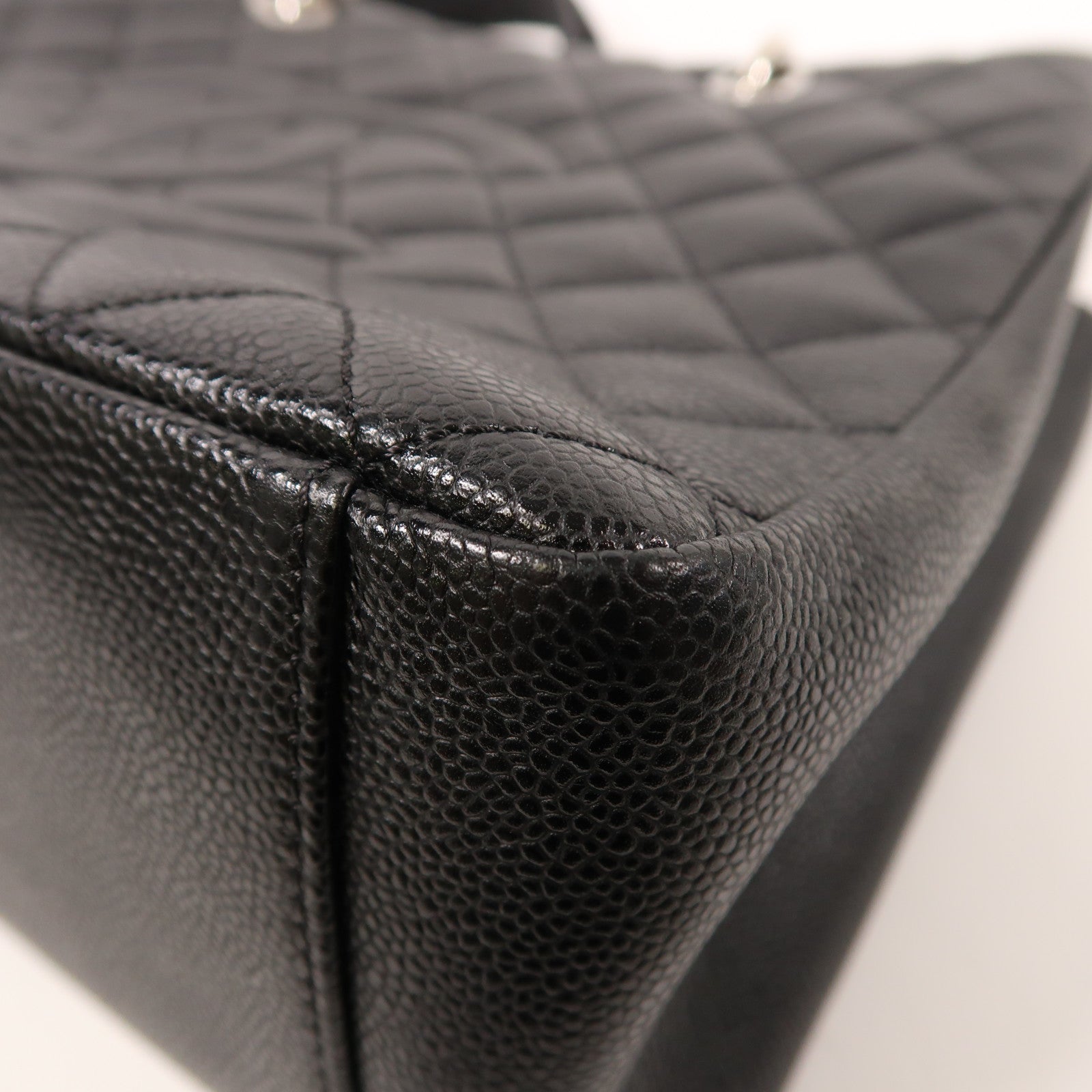 CHANEL 牛皮皮革GST Grand Shopping Tote Bag銀扣肩背袋/手挽袋
