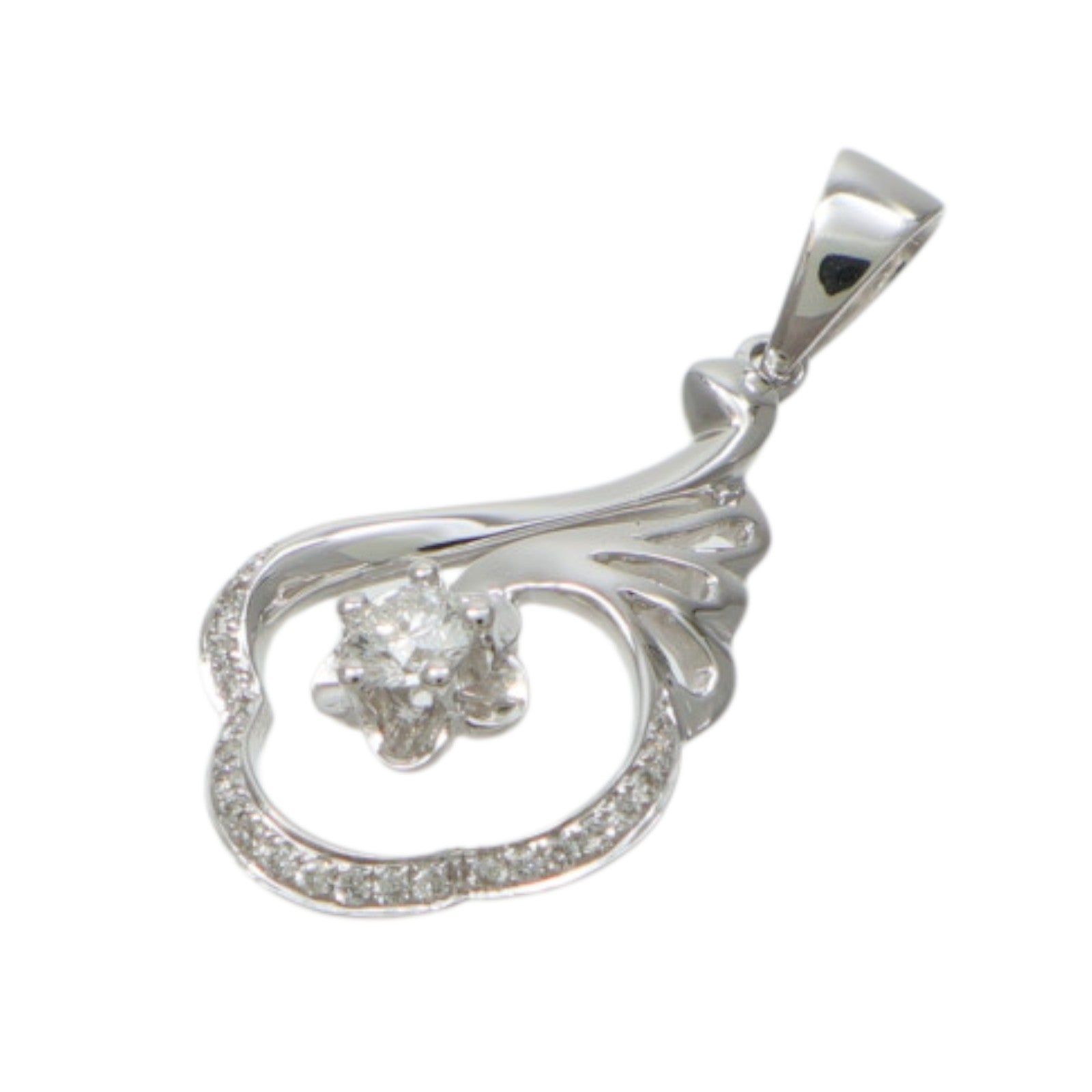 JEWELRY 18K白金Diamond Pendant鑽石吊墜