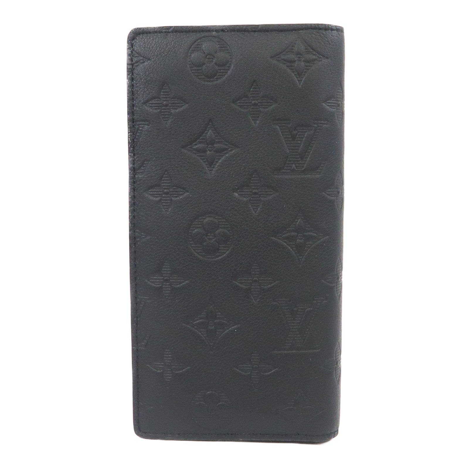 LOUIS VUITTON Monogram Shadow Brazza Wallet長錢包黑色