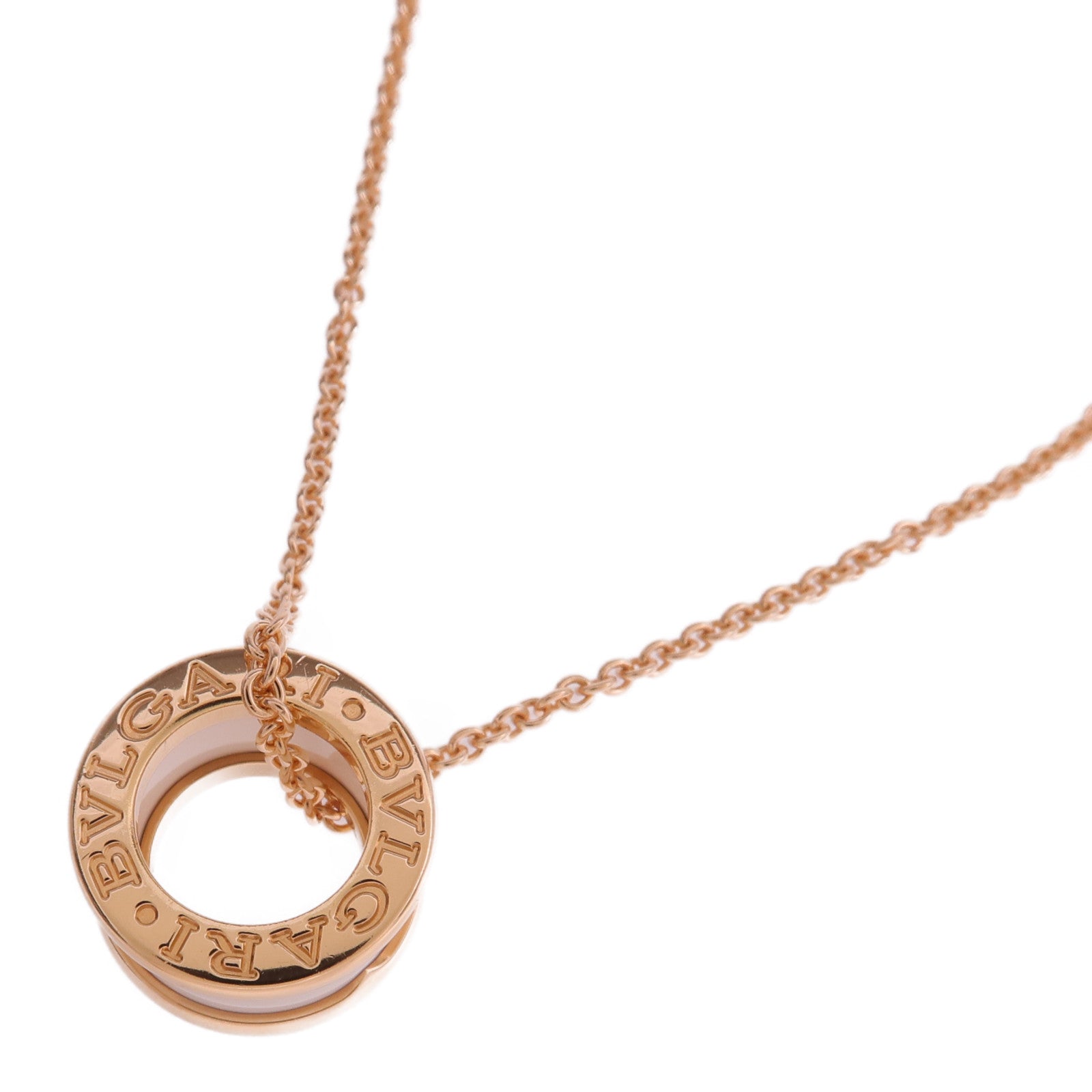 BVLGARI 18K玫瑰金/陶瓷B.zero1 Necklace項鍊