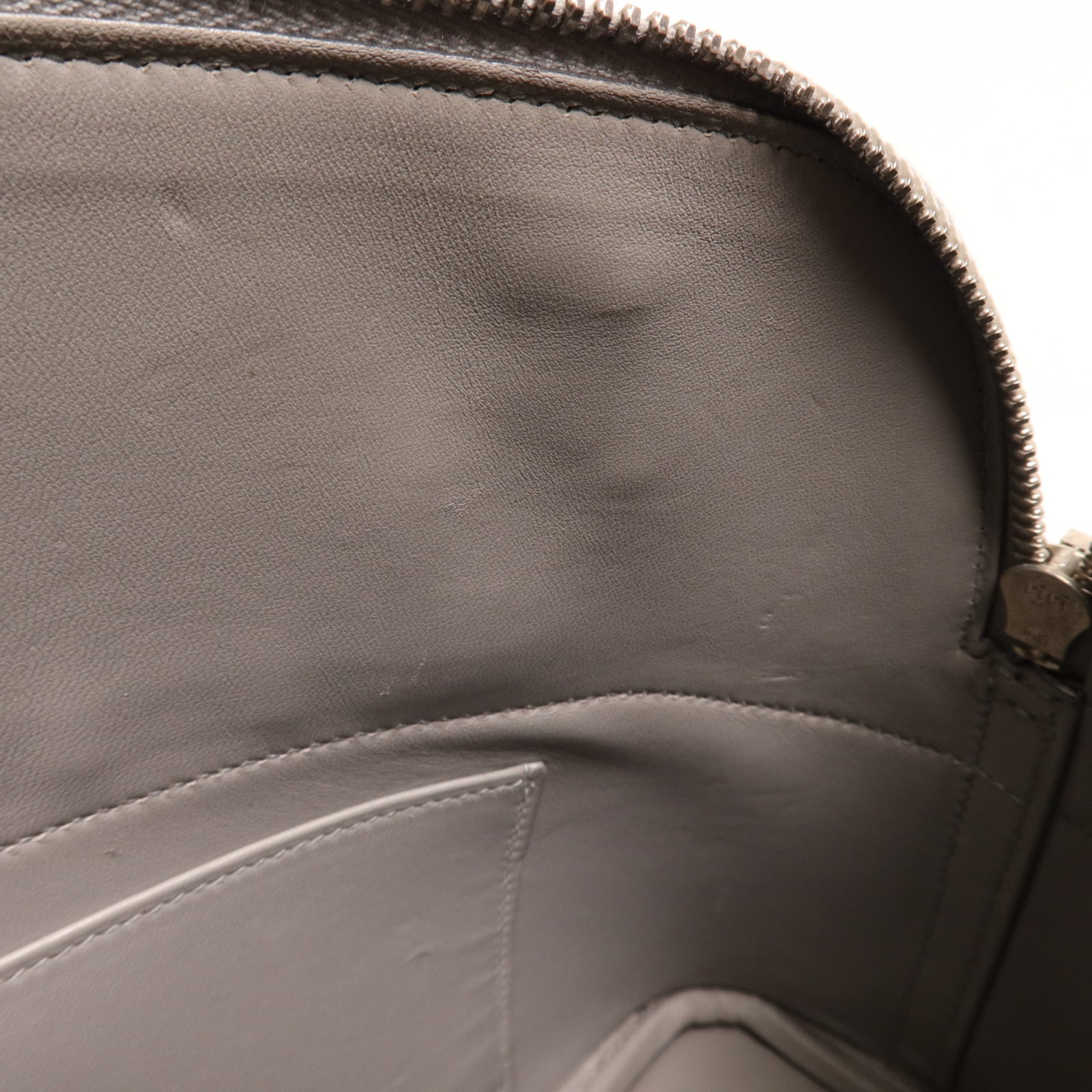 HERMES Epsom皮革Bolide 27銀扣手挽肩背兩用袋Gris Mouette