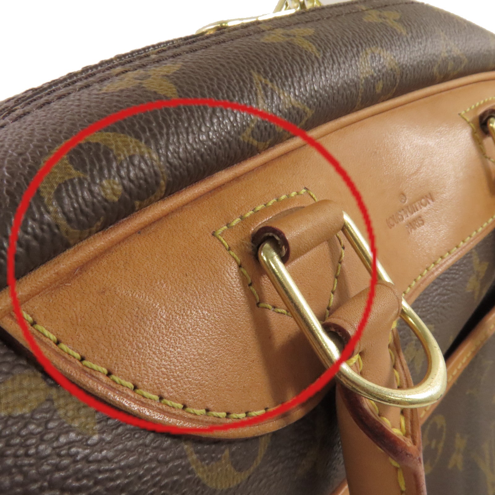 LOUIS VUITTON 【激減優惠】Monogram Deauville Hand Bag金扣手挽袋啡色