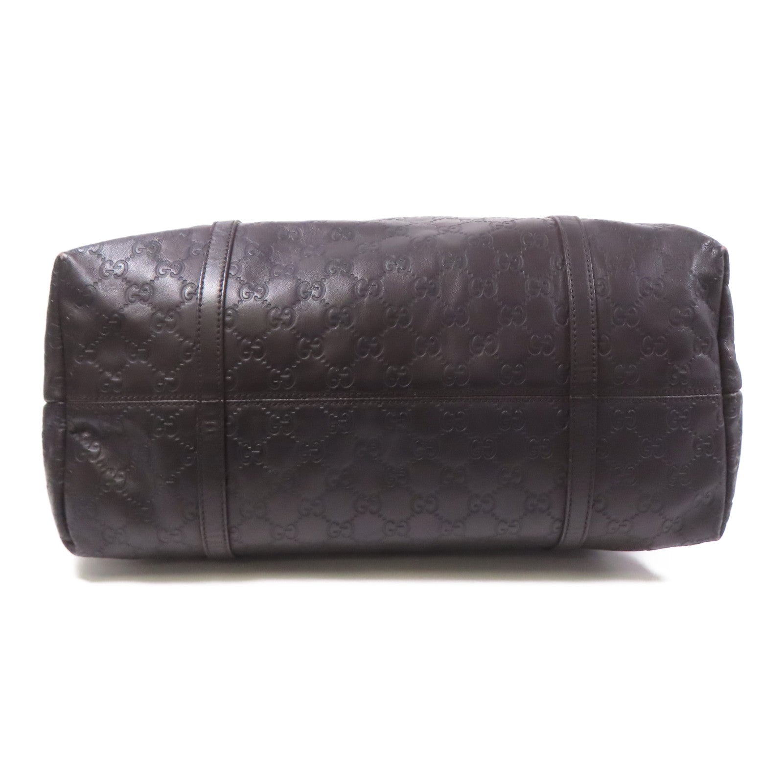 GUCCI GG GHW Tote Bag Leather Brown