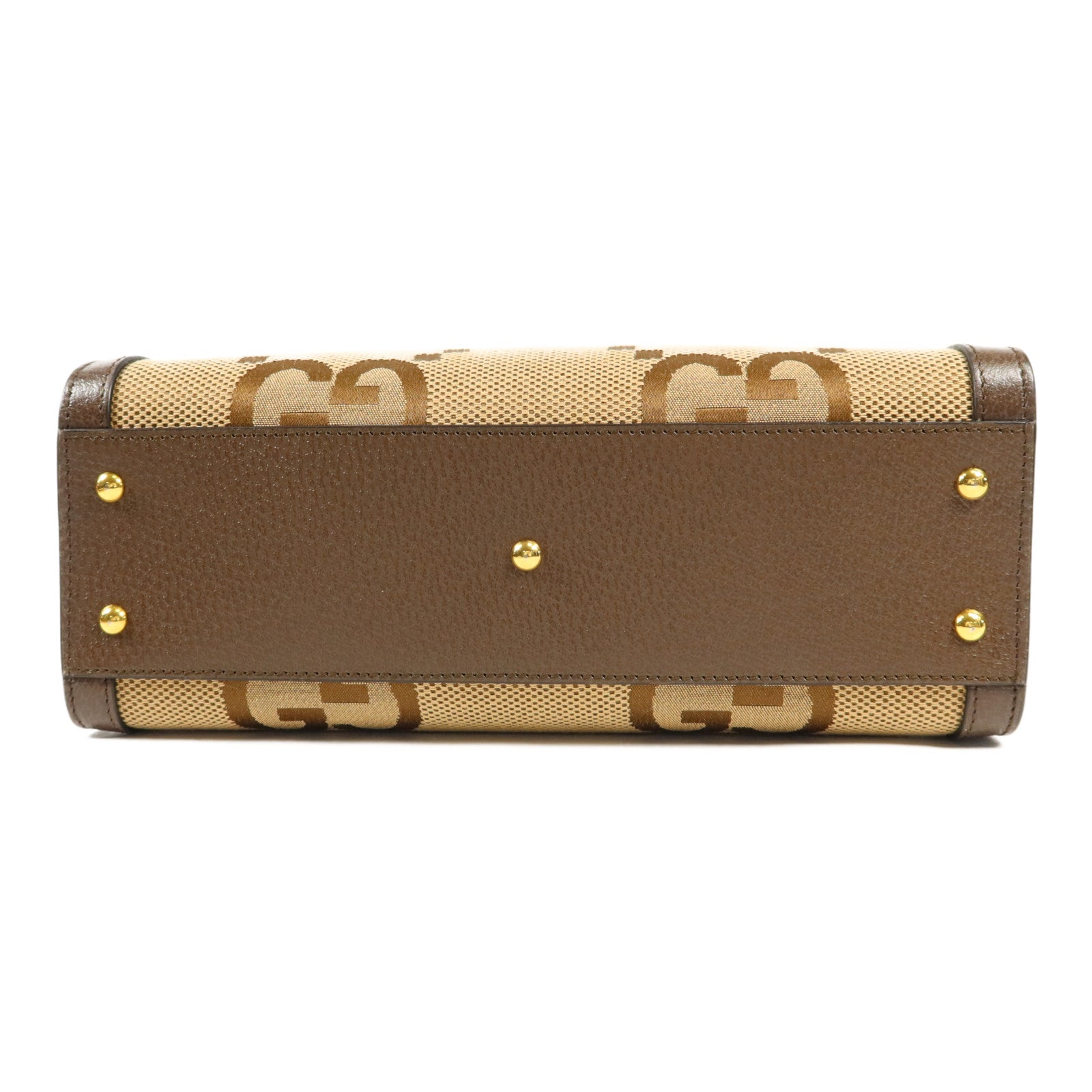 GUCCI 帆布Diana Bamboo Tote Bag金扣手挽肩背兩用袋
