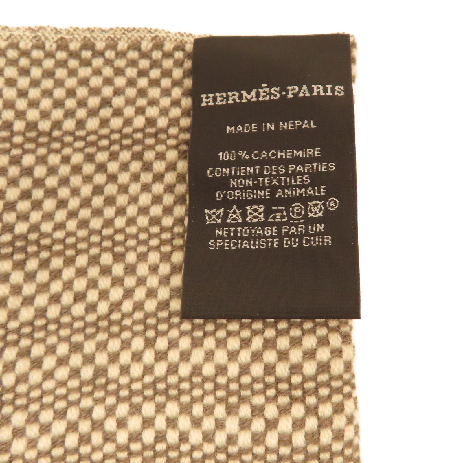 HERMES 羊絨Scarf圍巾灰色