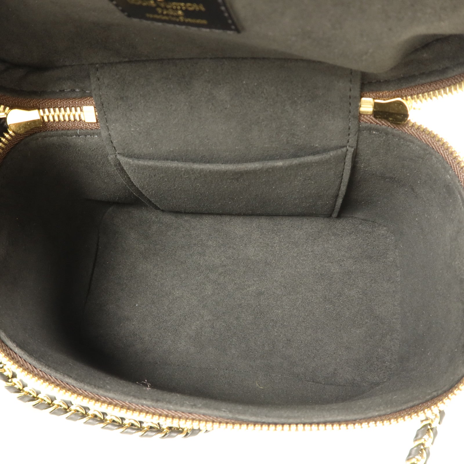 LOUIS VUITTON Monogram Reverse Vanity PM金扣手挽肩背兩用袋棕色